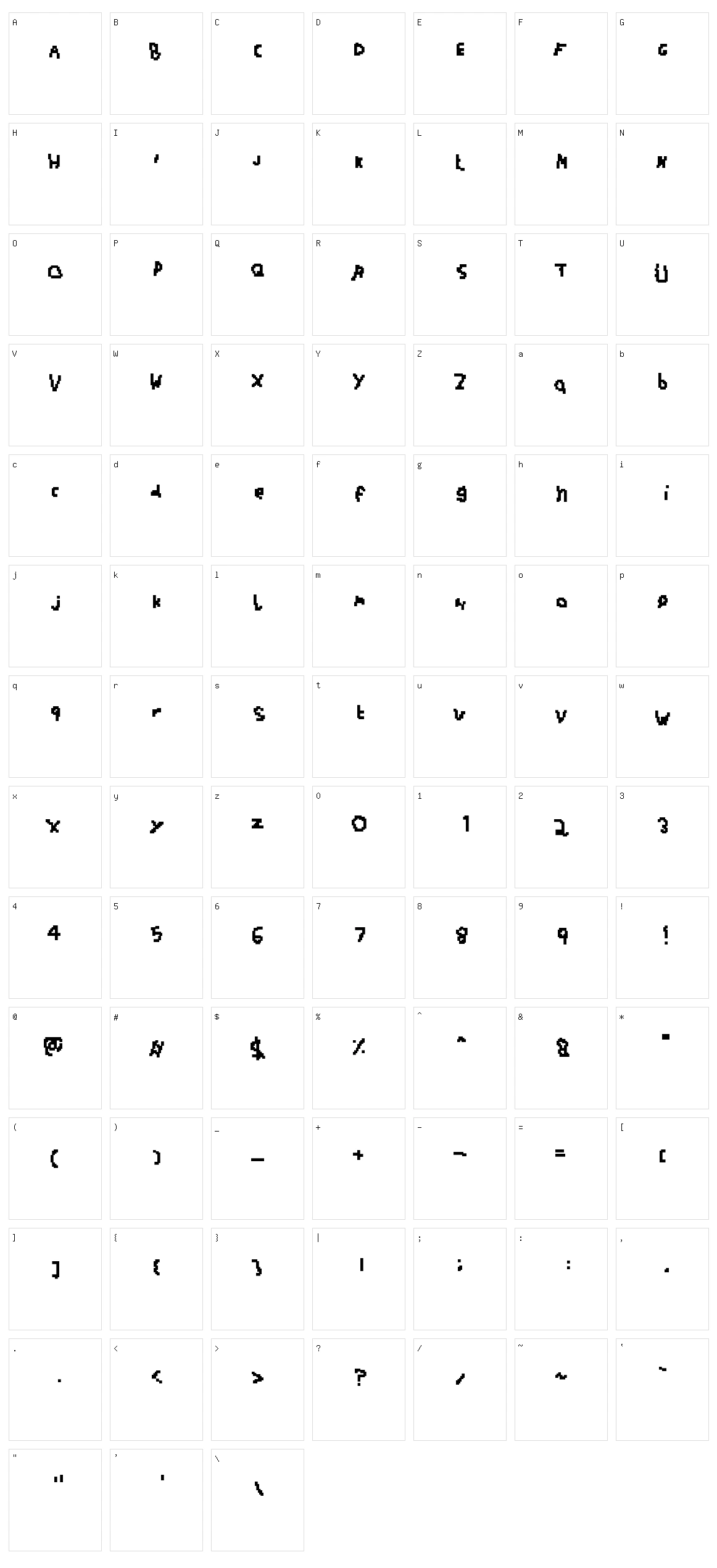SD Auto Pilot Character Set