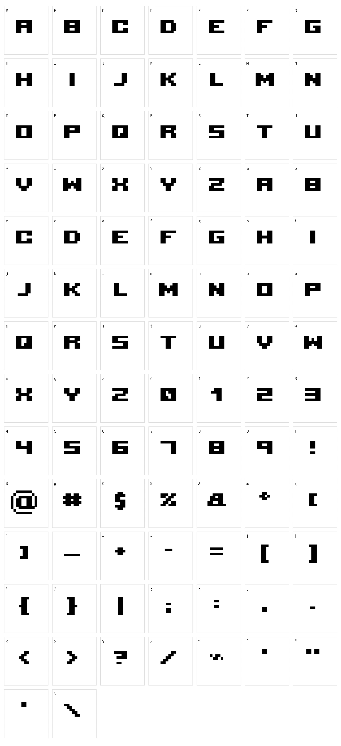 Serious Character Set