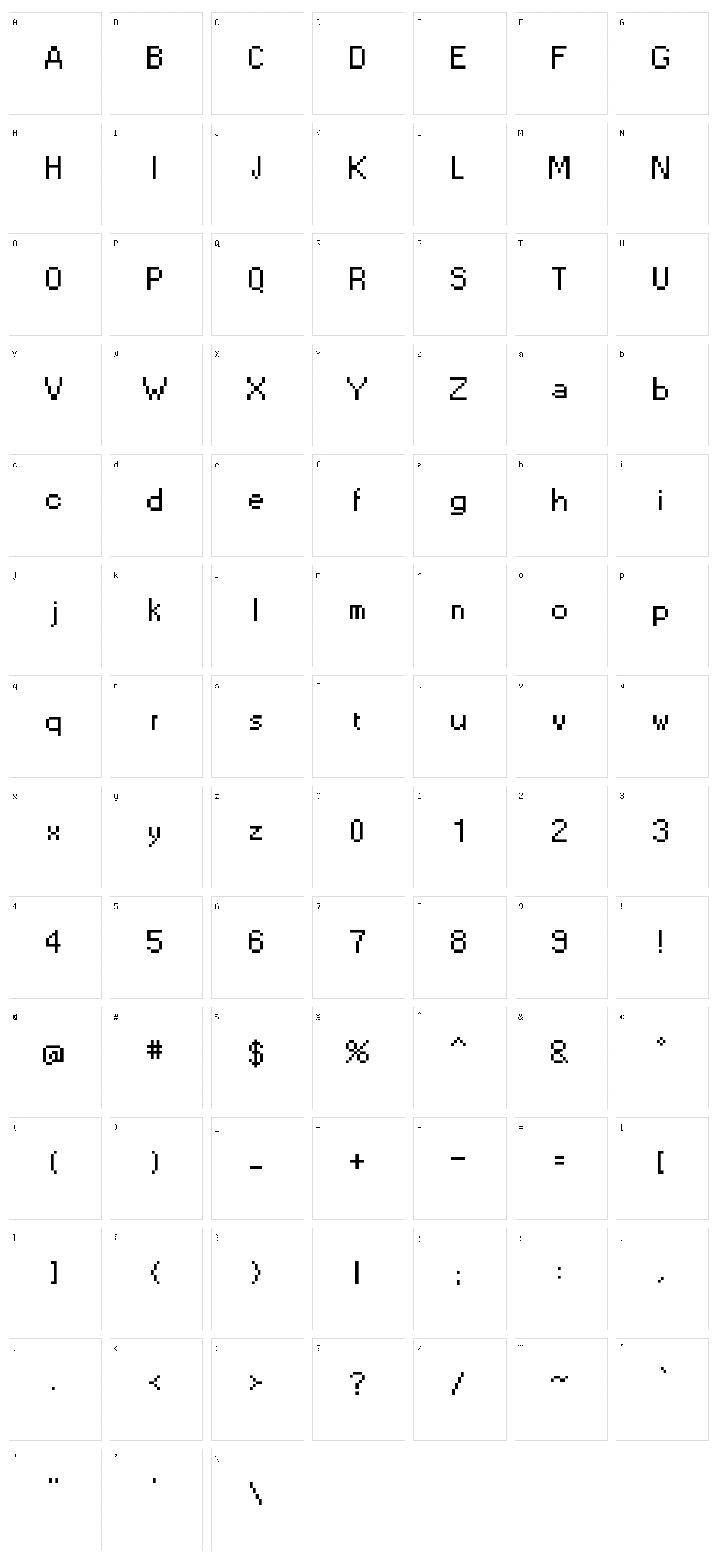 Sevastopol Interface Character Set