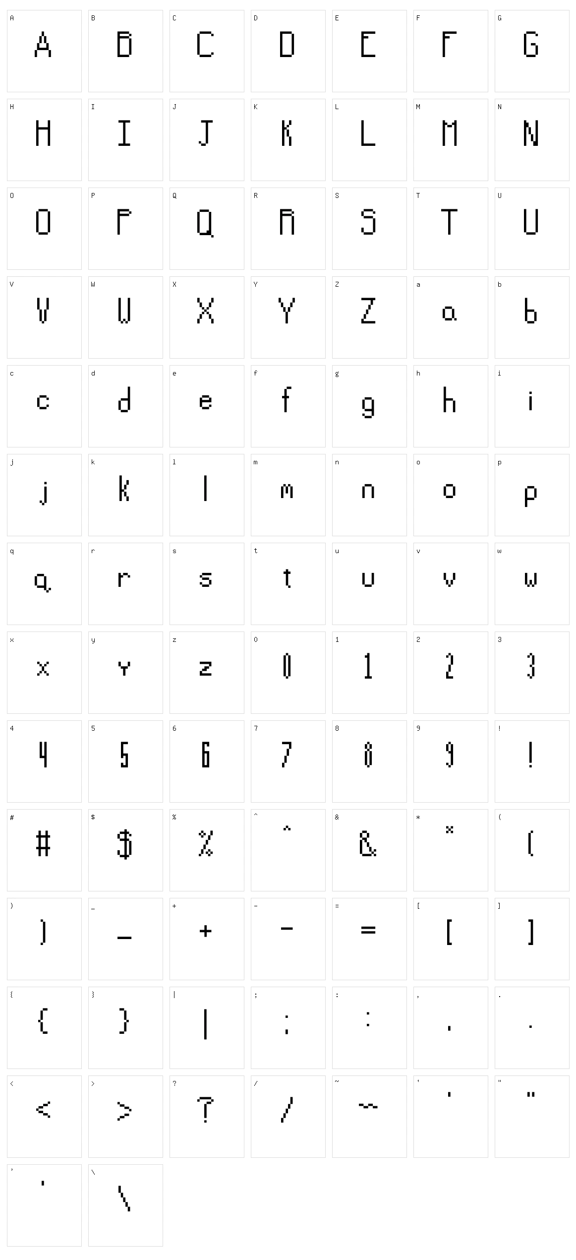 Seven Sided Games Character Set