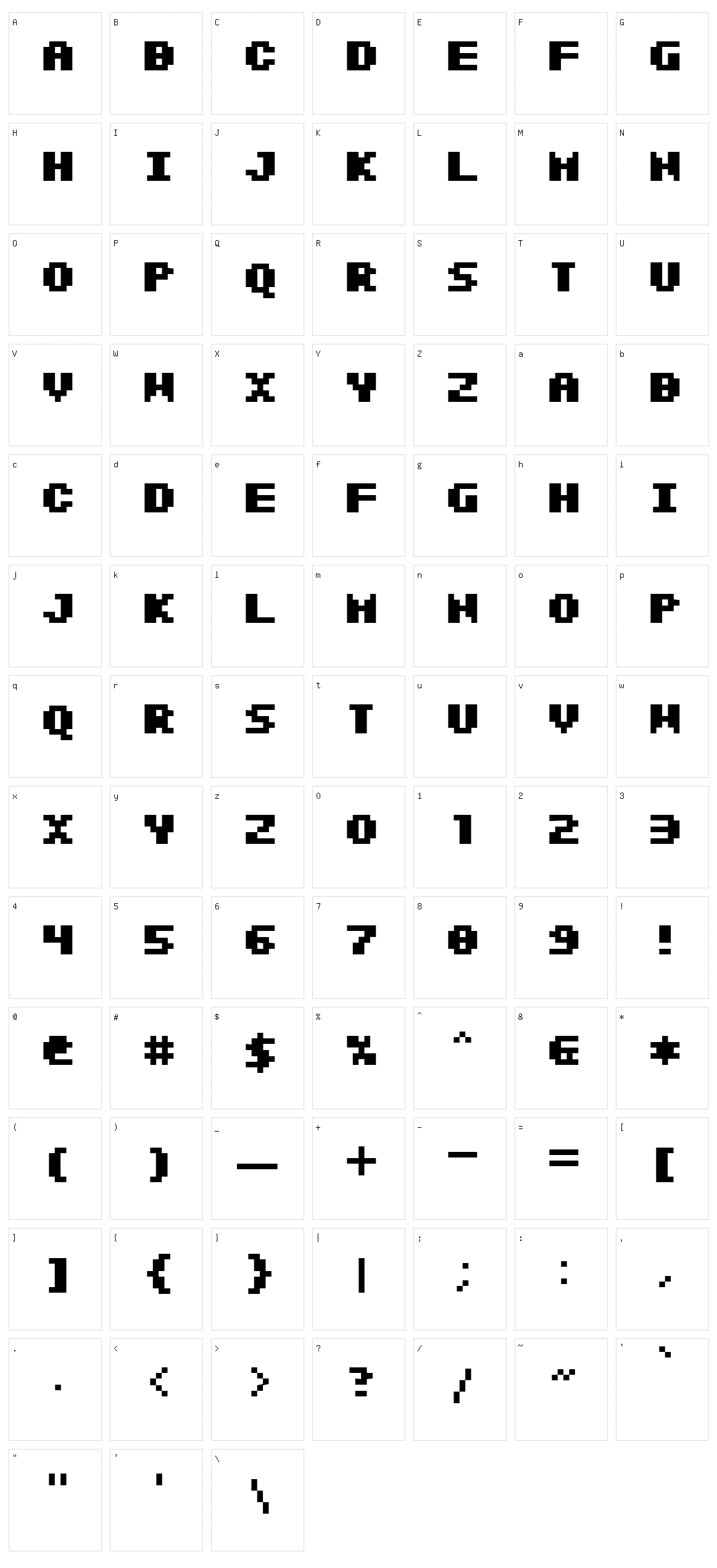 SF Intermosaic Character Set