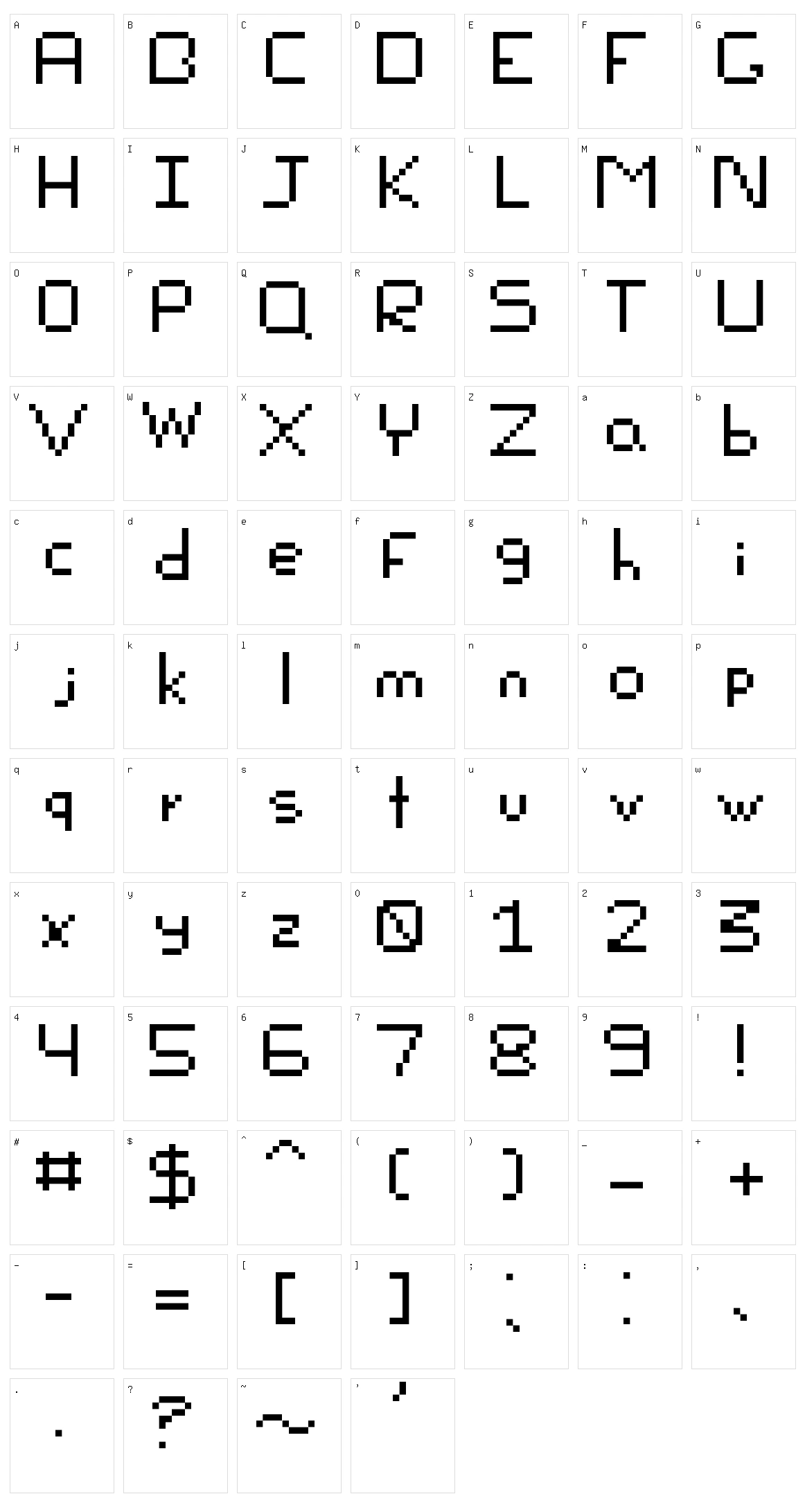 Sield Character Set