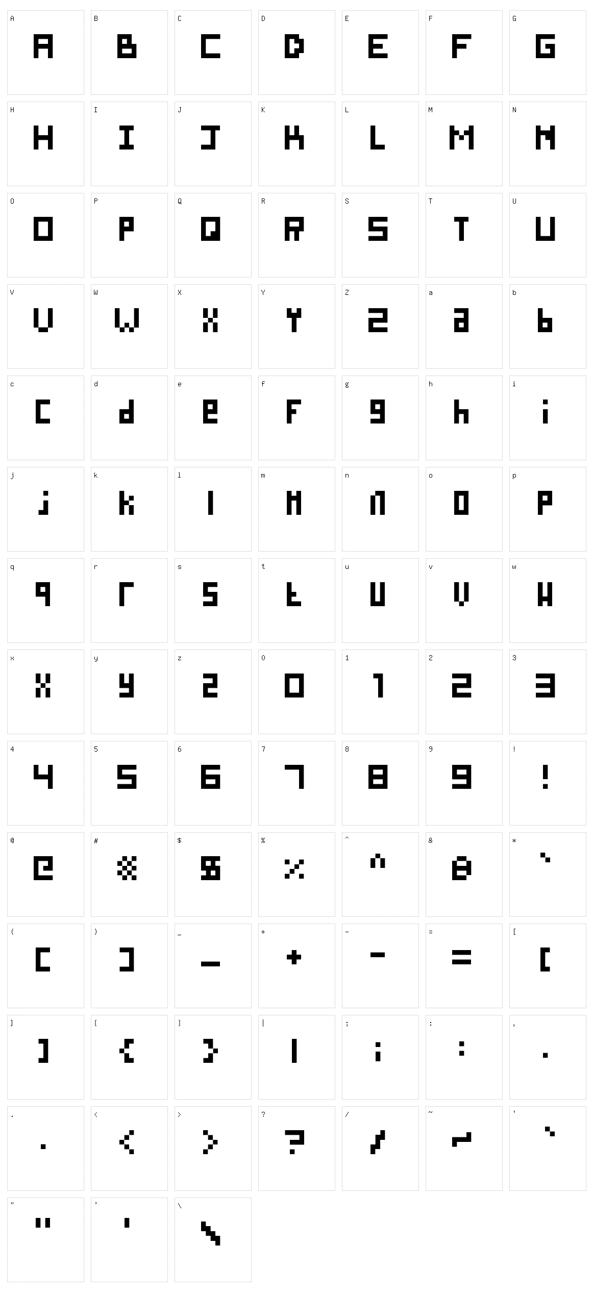 Silly Pixel Character Set
