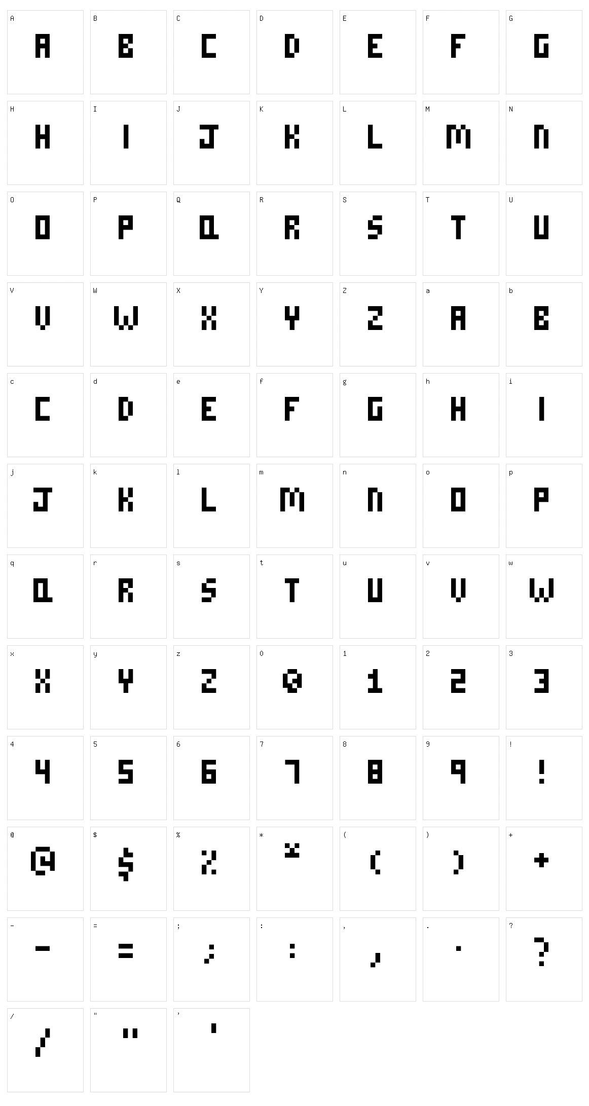Simple Character Set