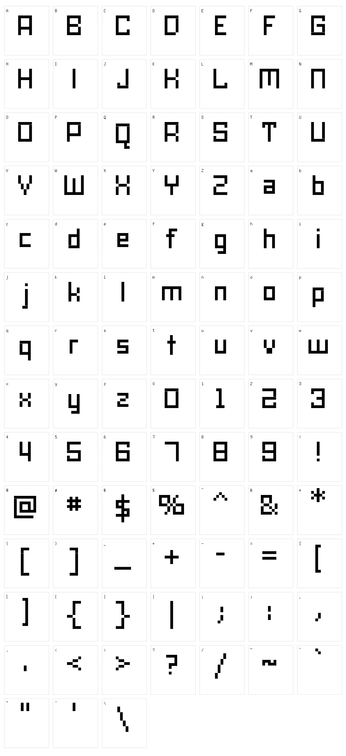 SKA Cubic 01_75 CE Character Set