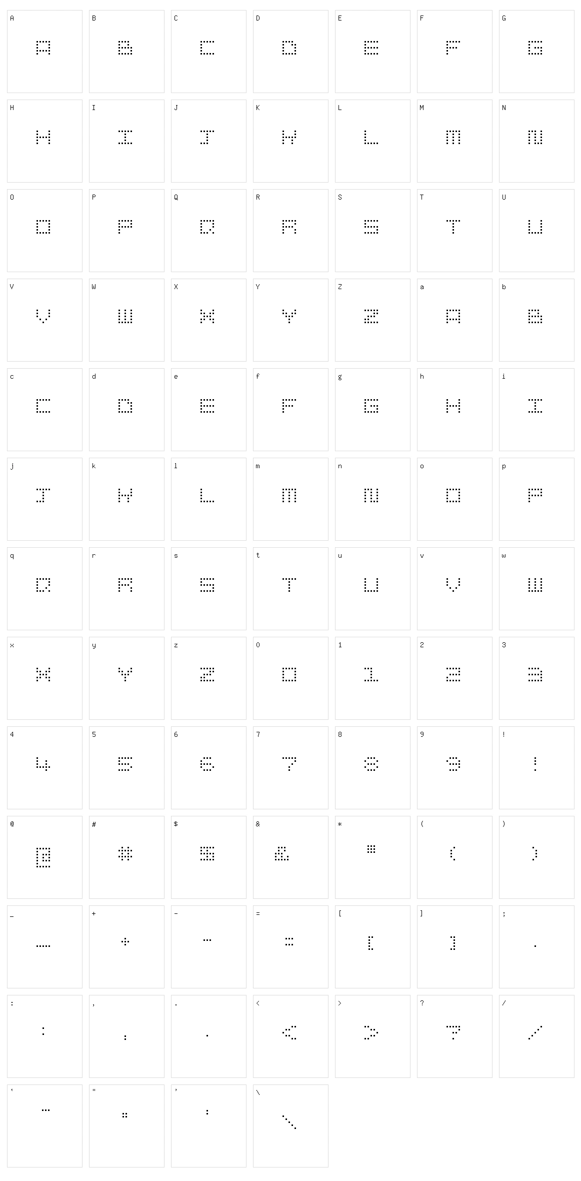 Snapix Character Set