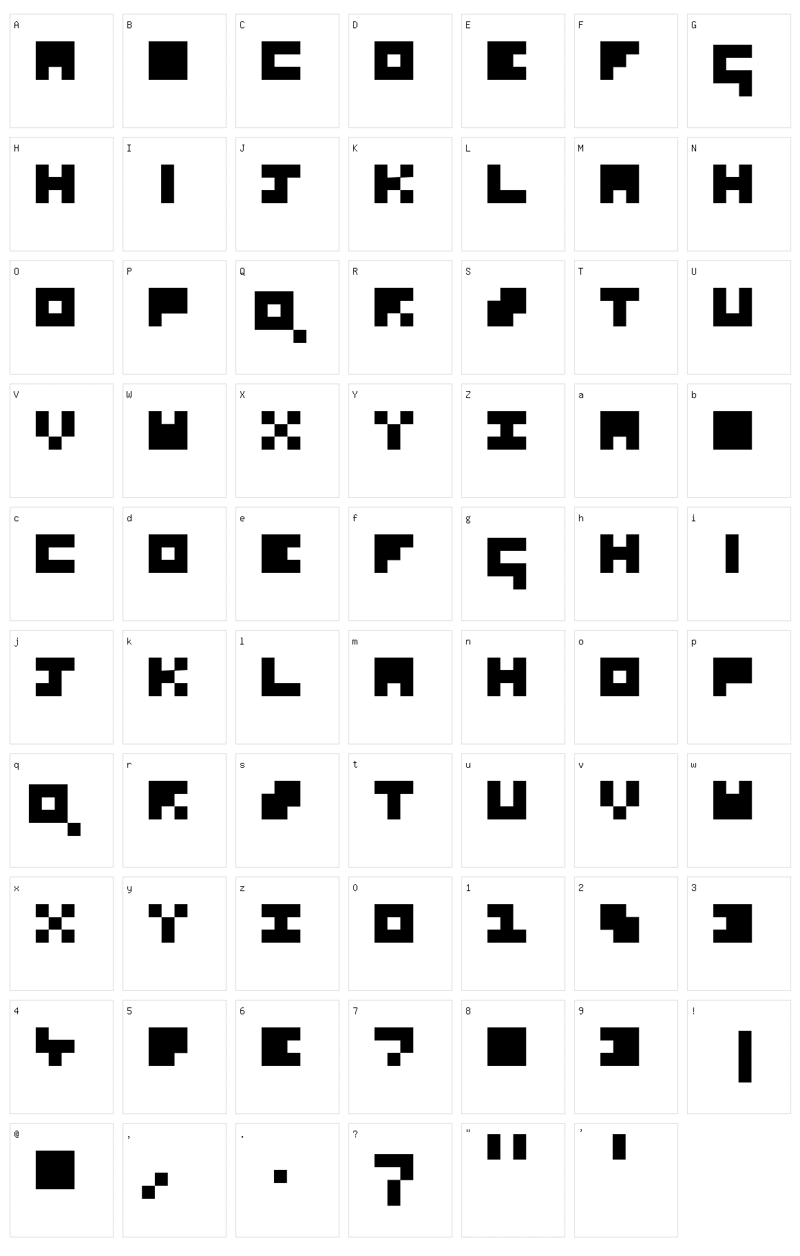 So Square Character Set