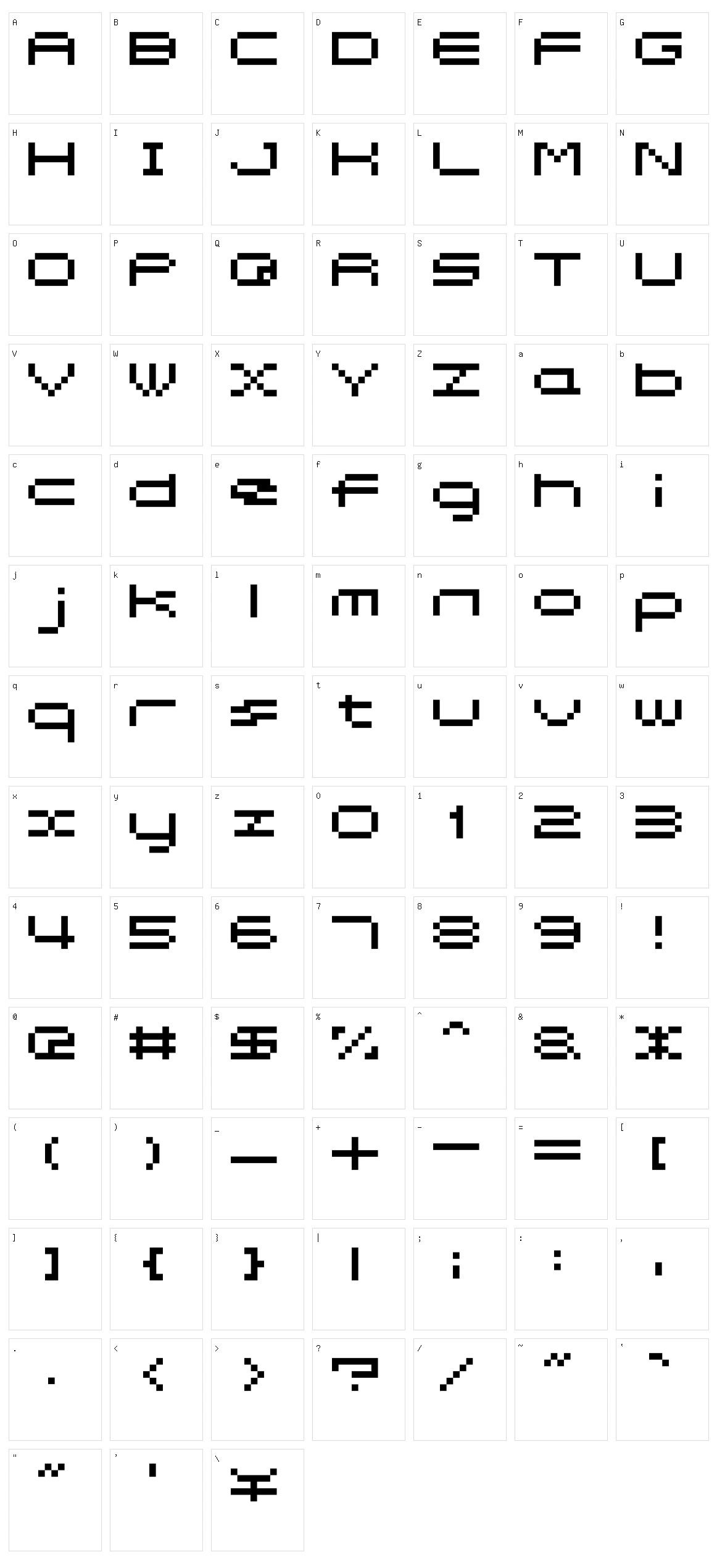 somybmp04_7 Character Set