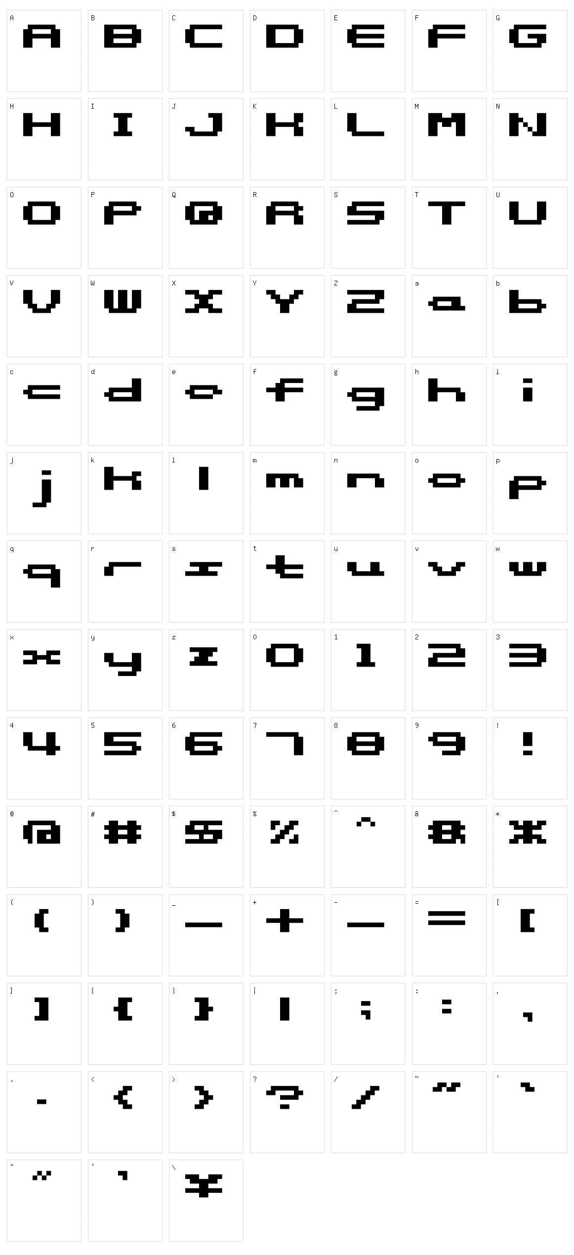 somybmp05_8 Character Set