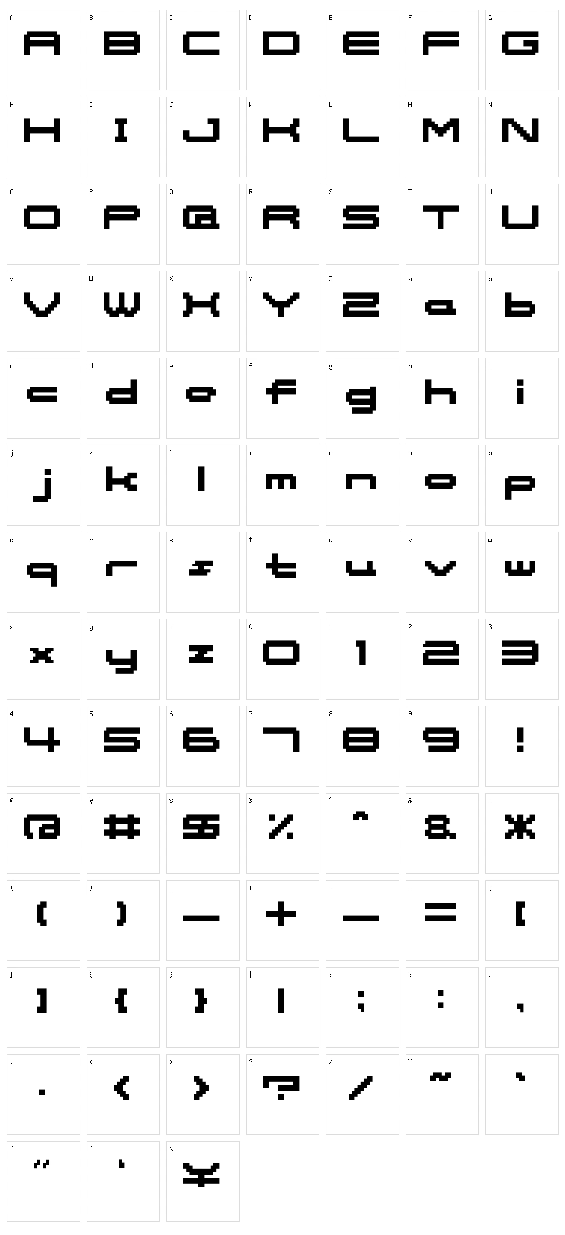 somybmp06_12 Character Set