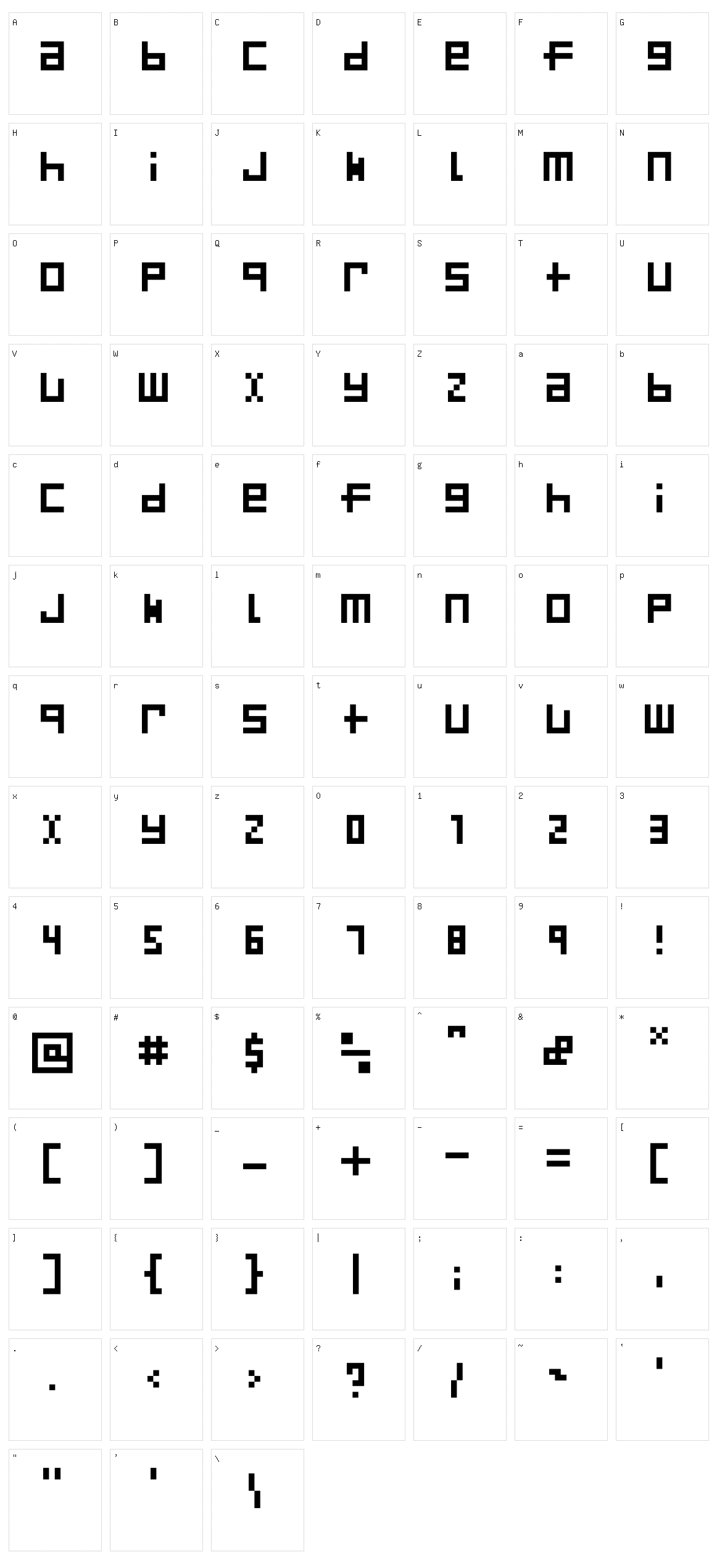 SP1ff Character Set