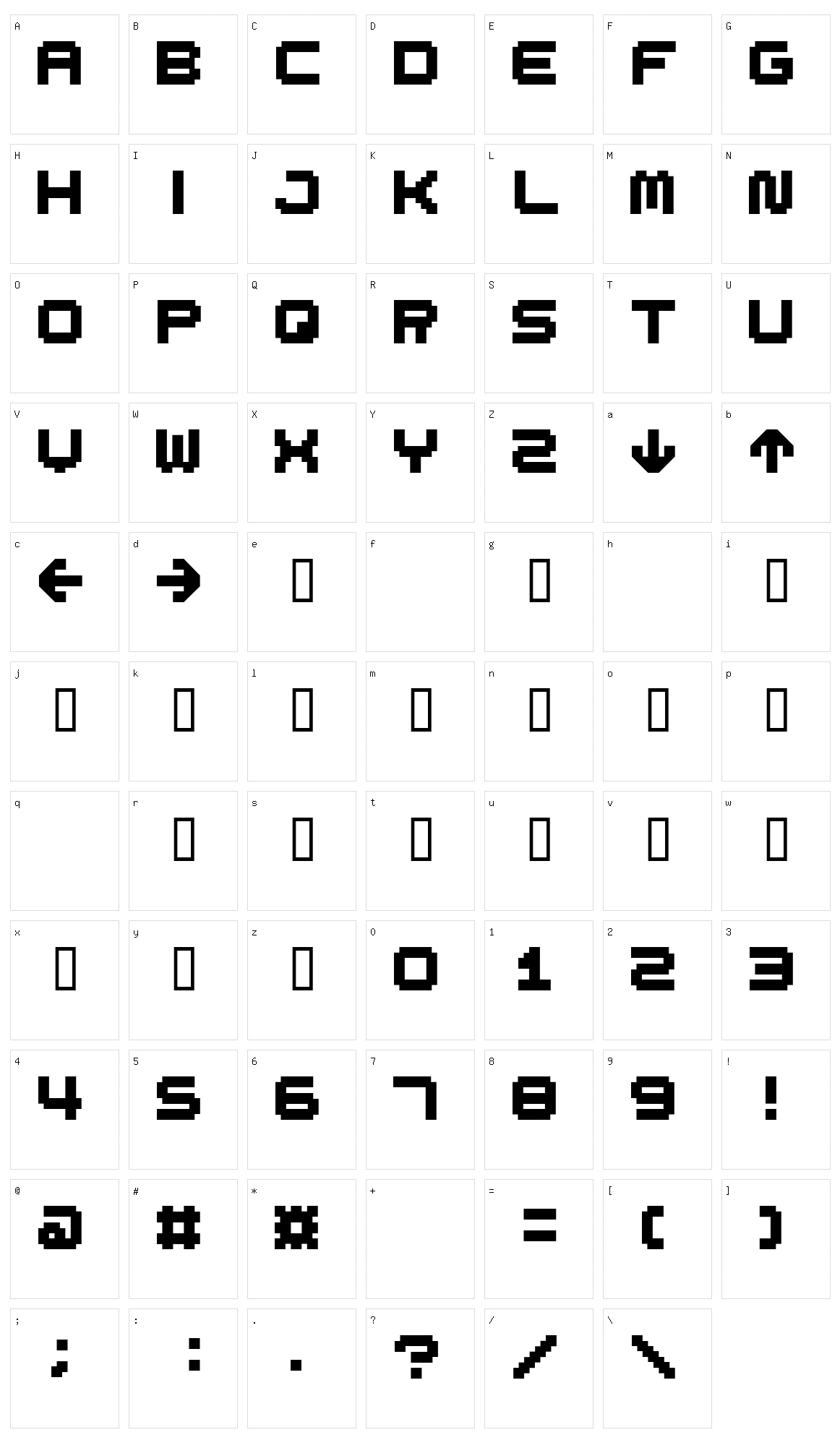 Spdr02 Character Set
