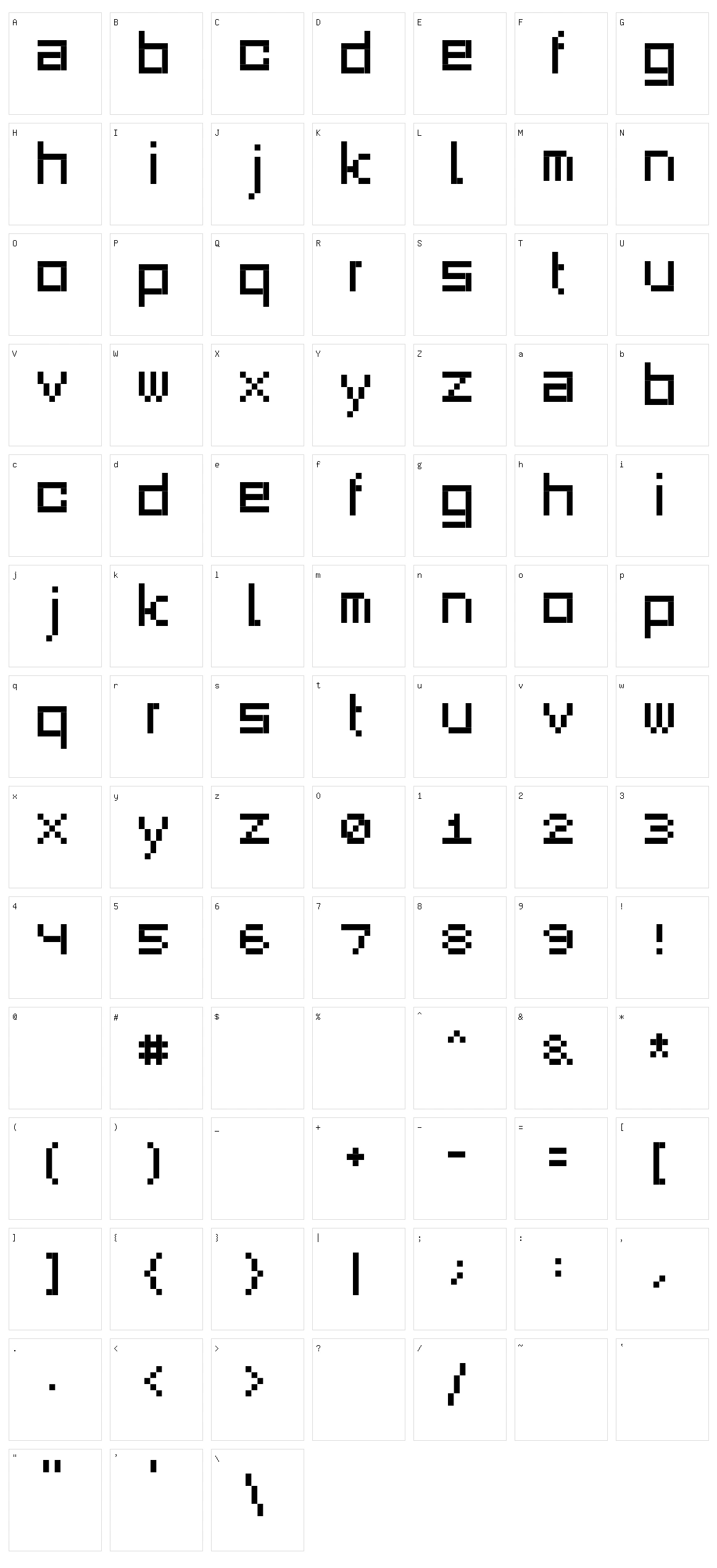 Square Dance Character Set