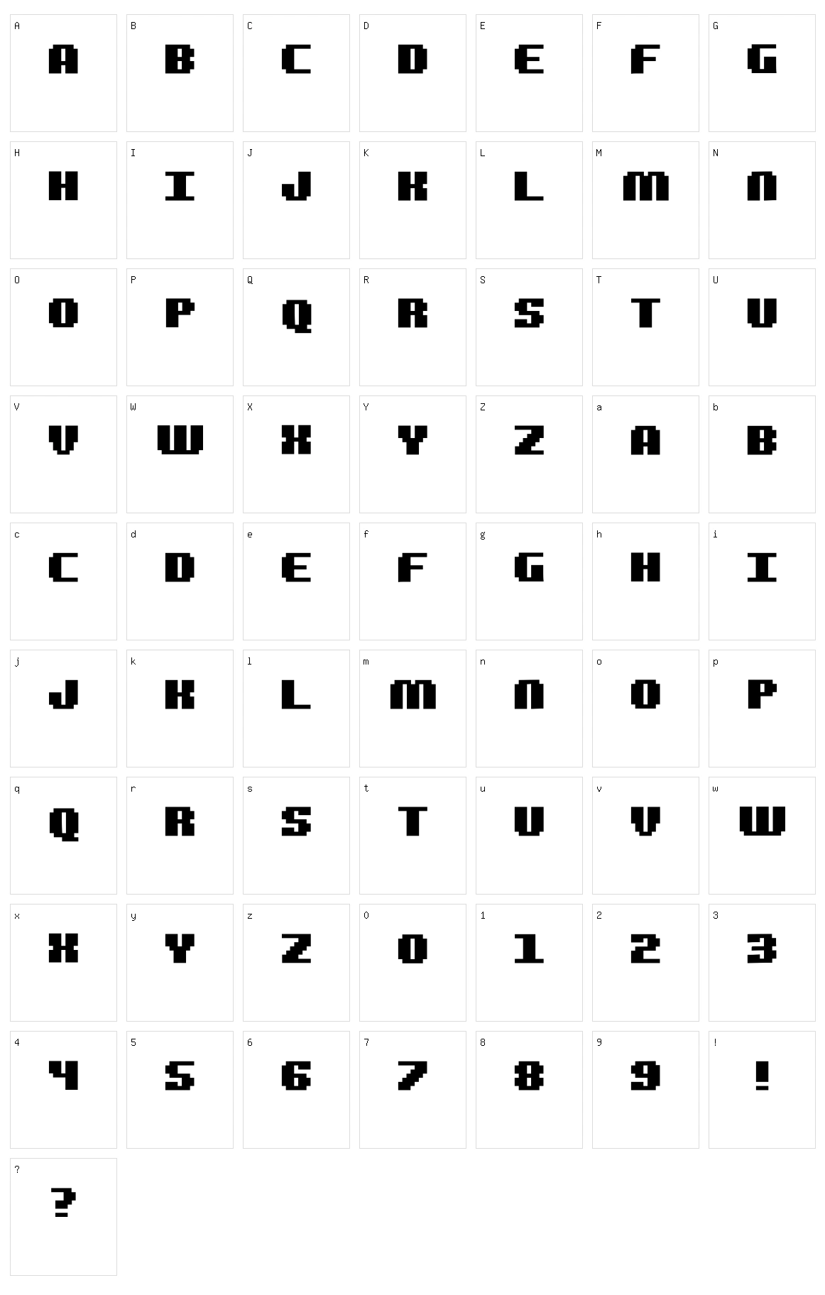Squaredance Character Set