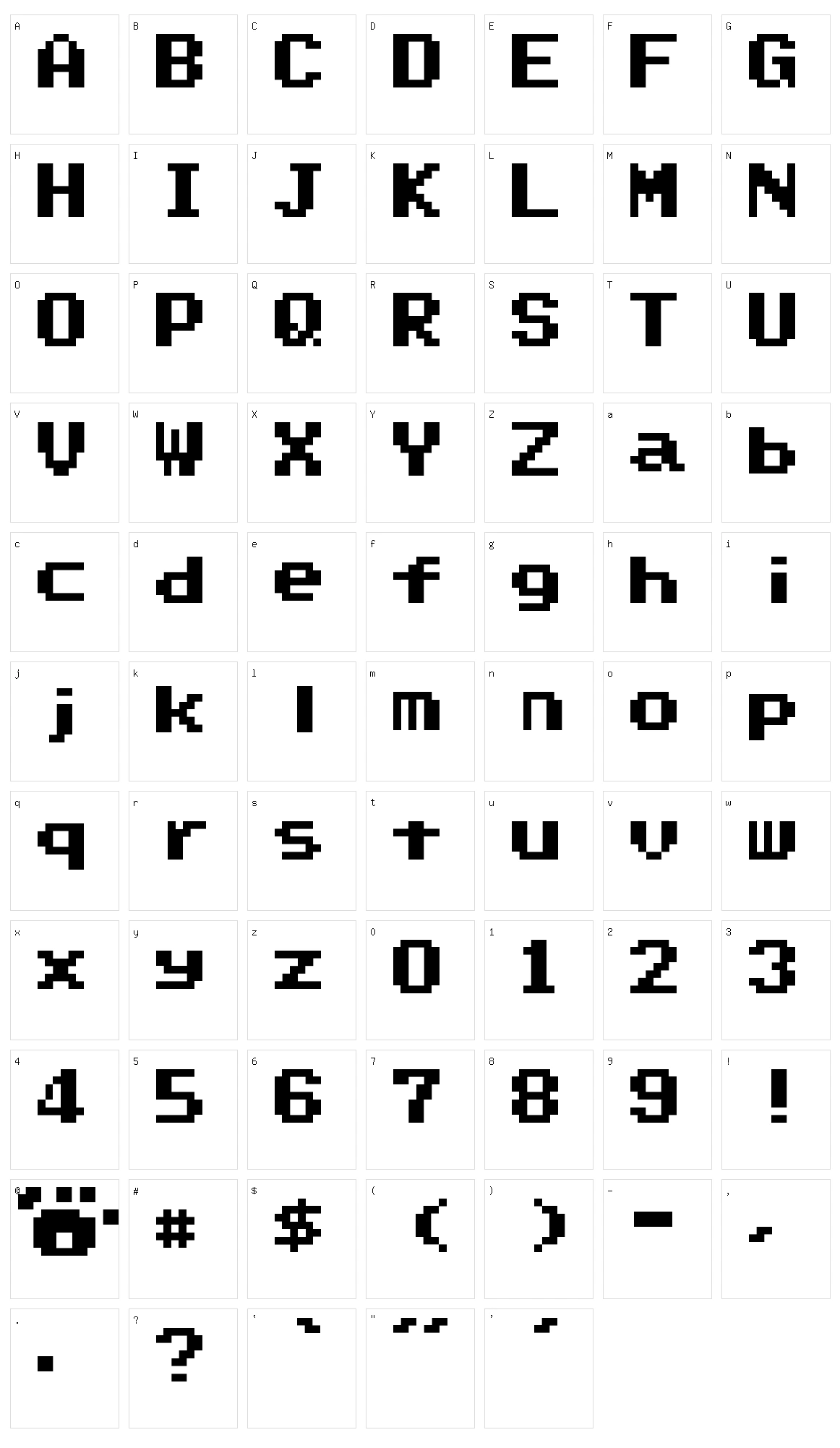 Super Mario World Text Box Character Set