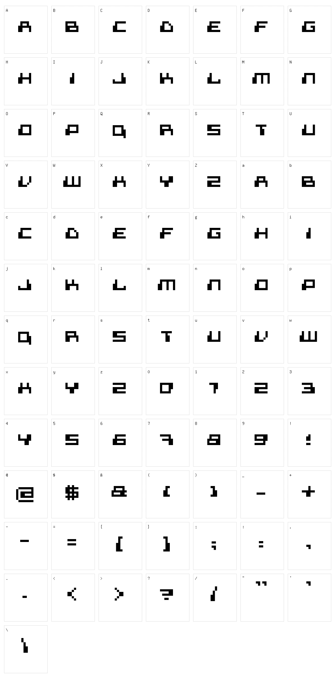 Superdigital Character Set