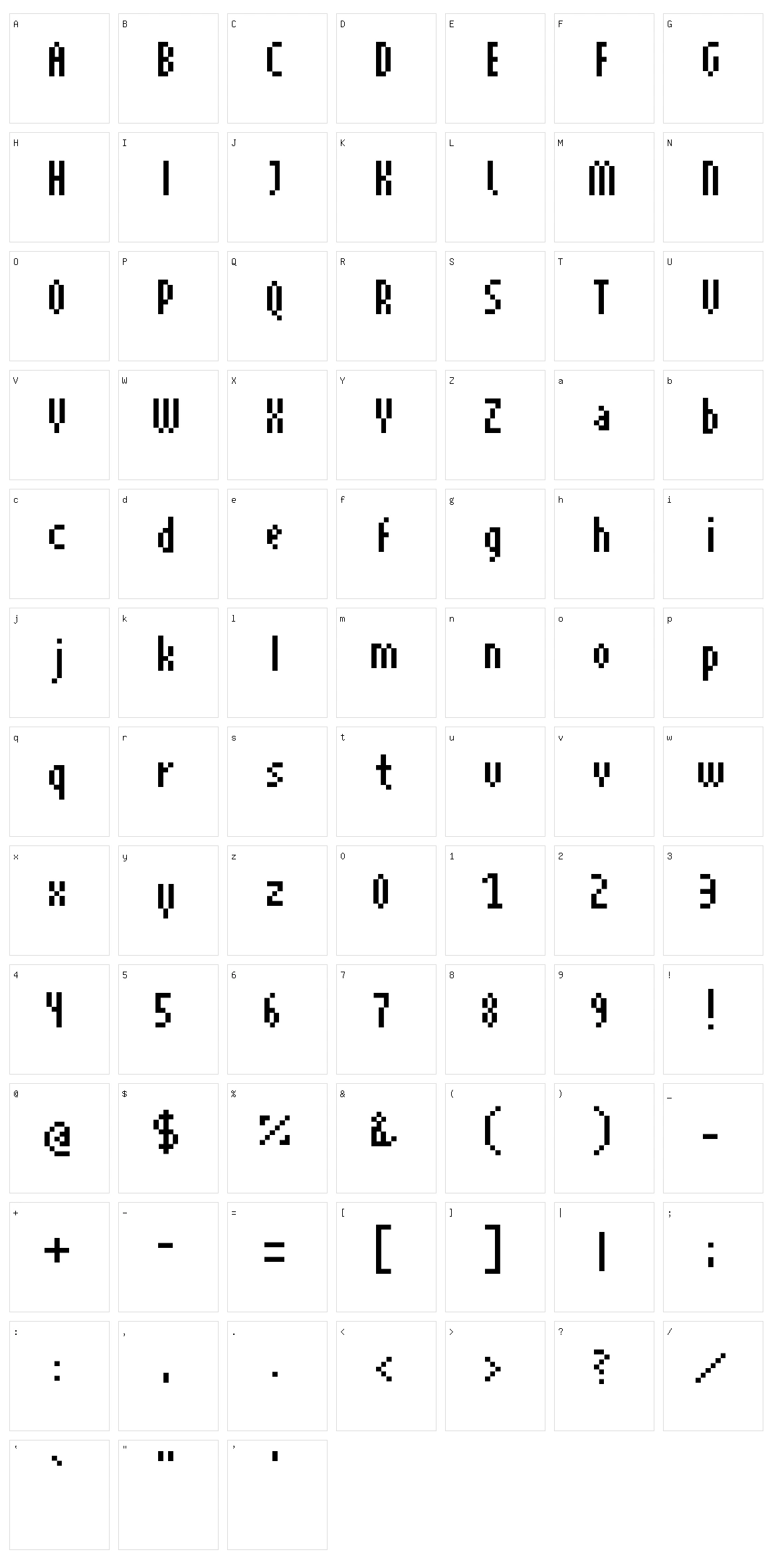 Superhelio Character Set