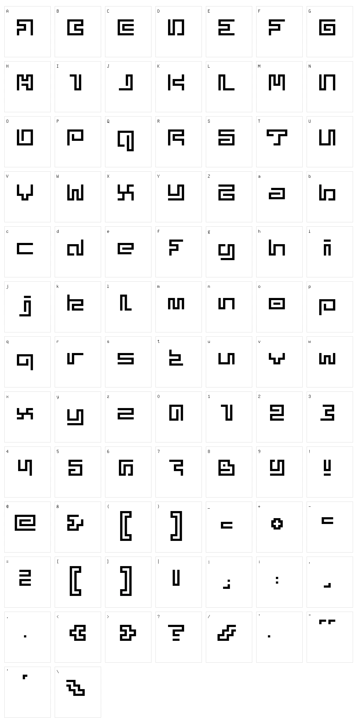 Superphunky Character Set