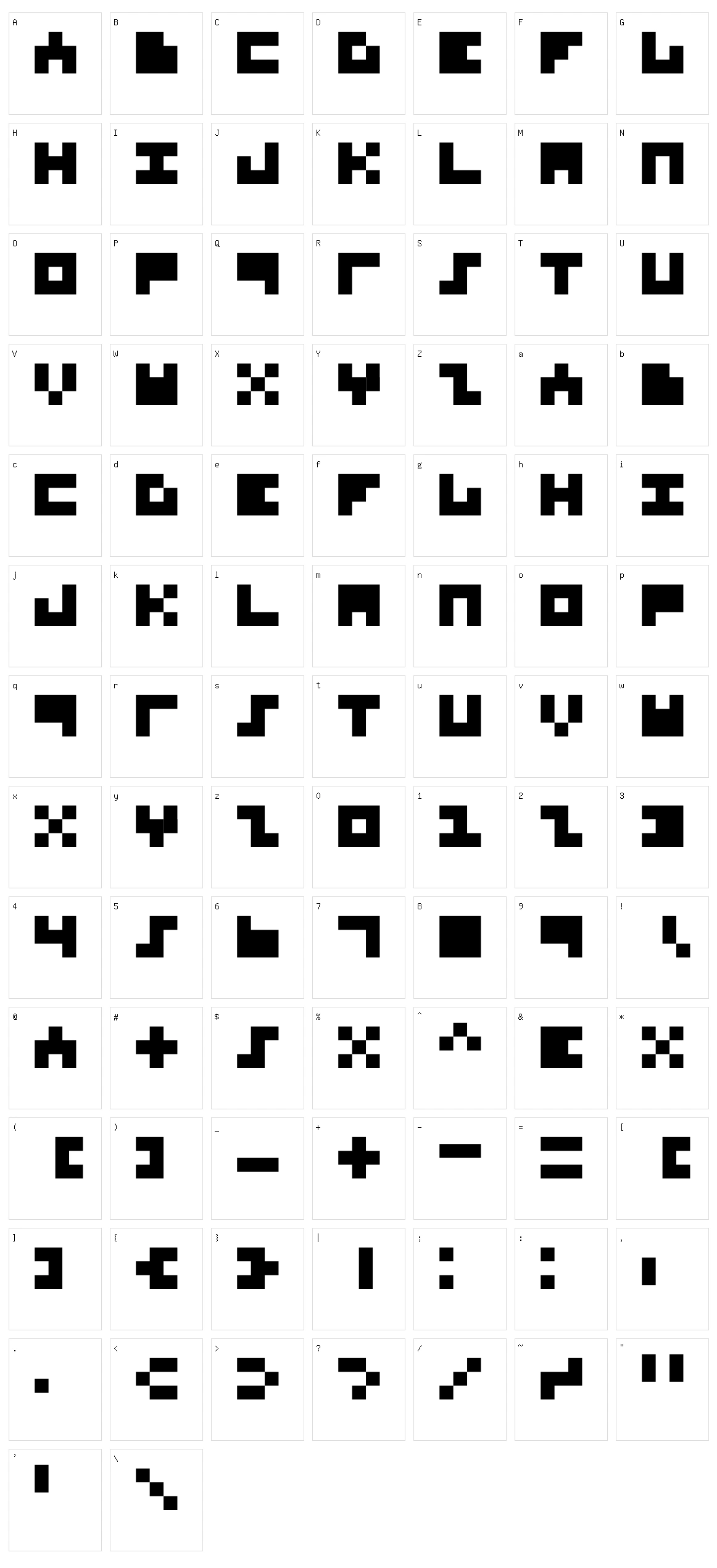 Superpix Character Set