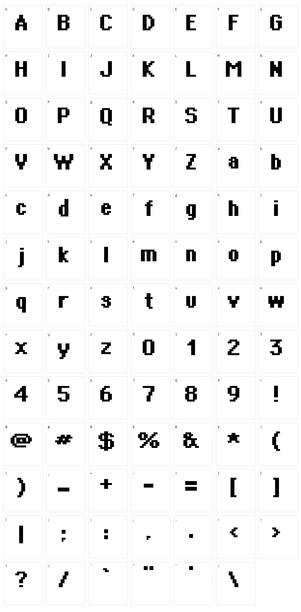 Supertext Character Set