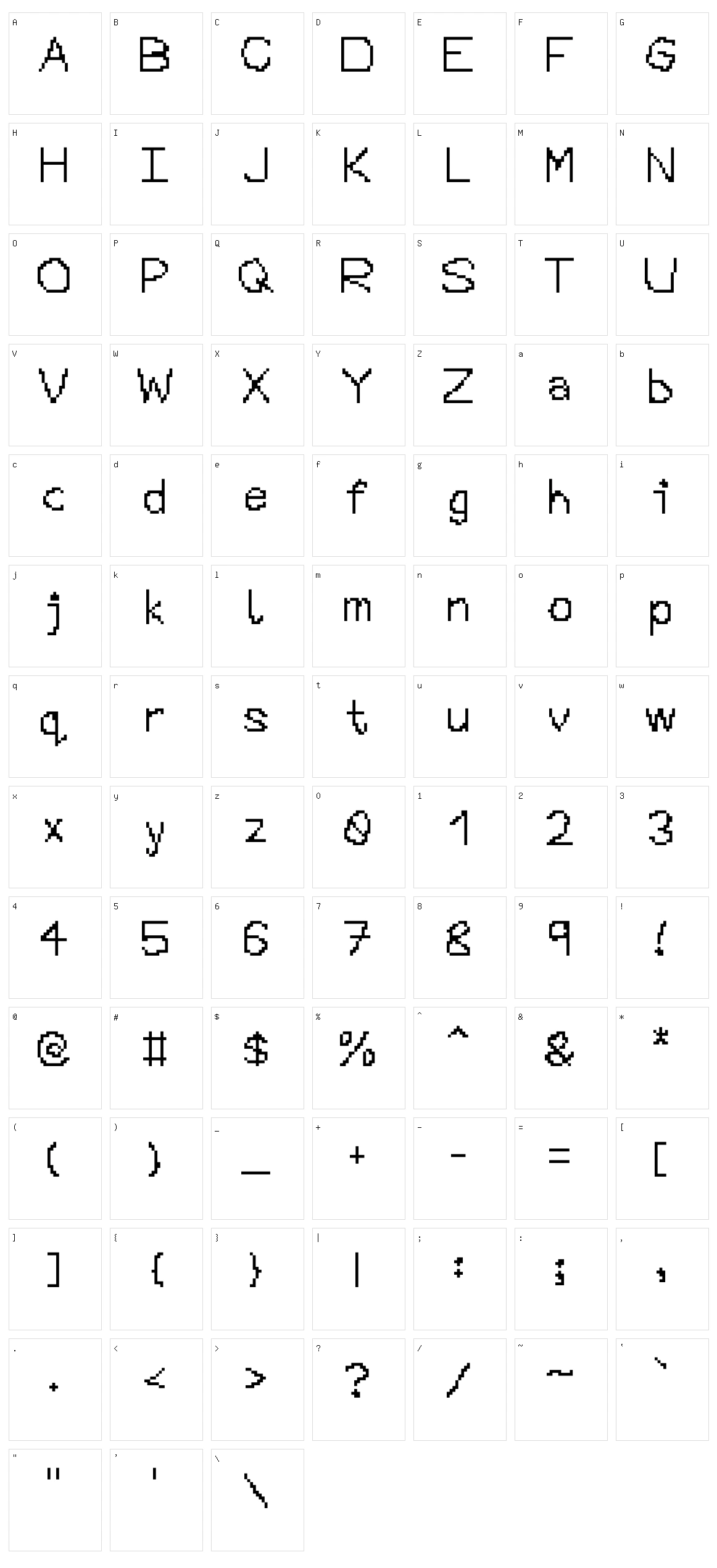 Tairo Character Set