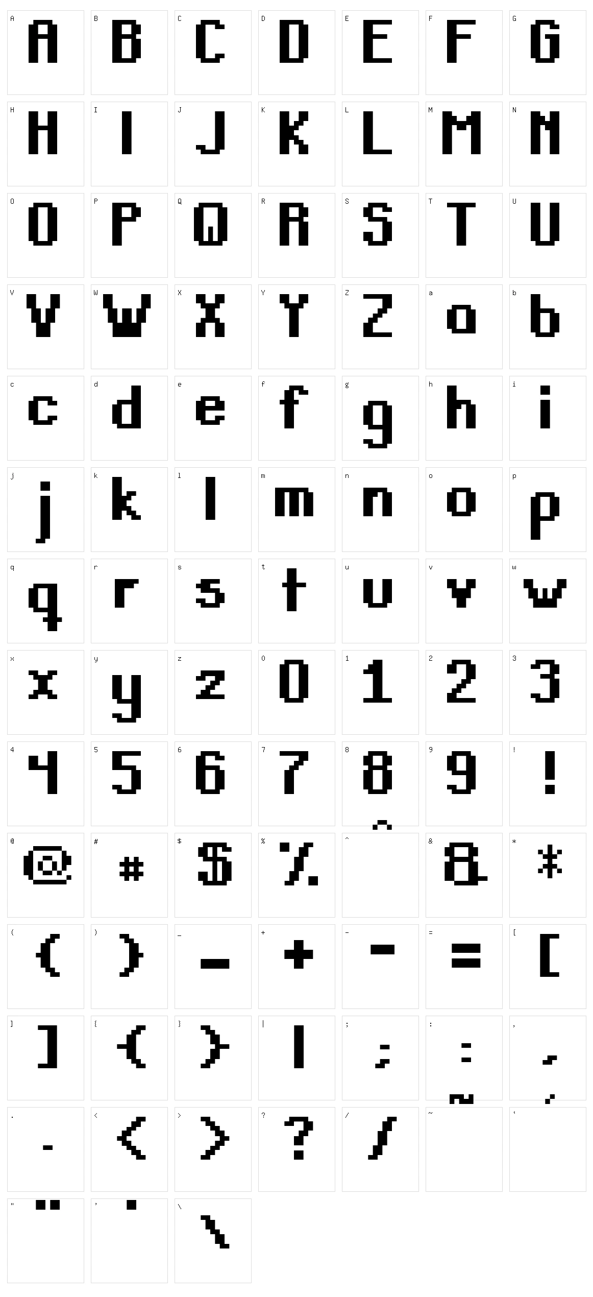 Teachers Pet Sans Serif Character Set
