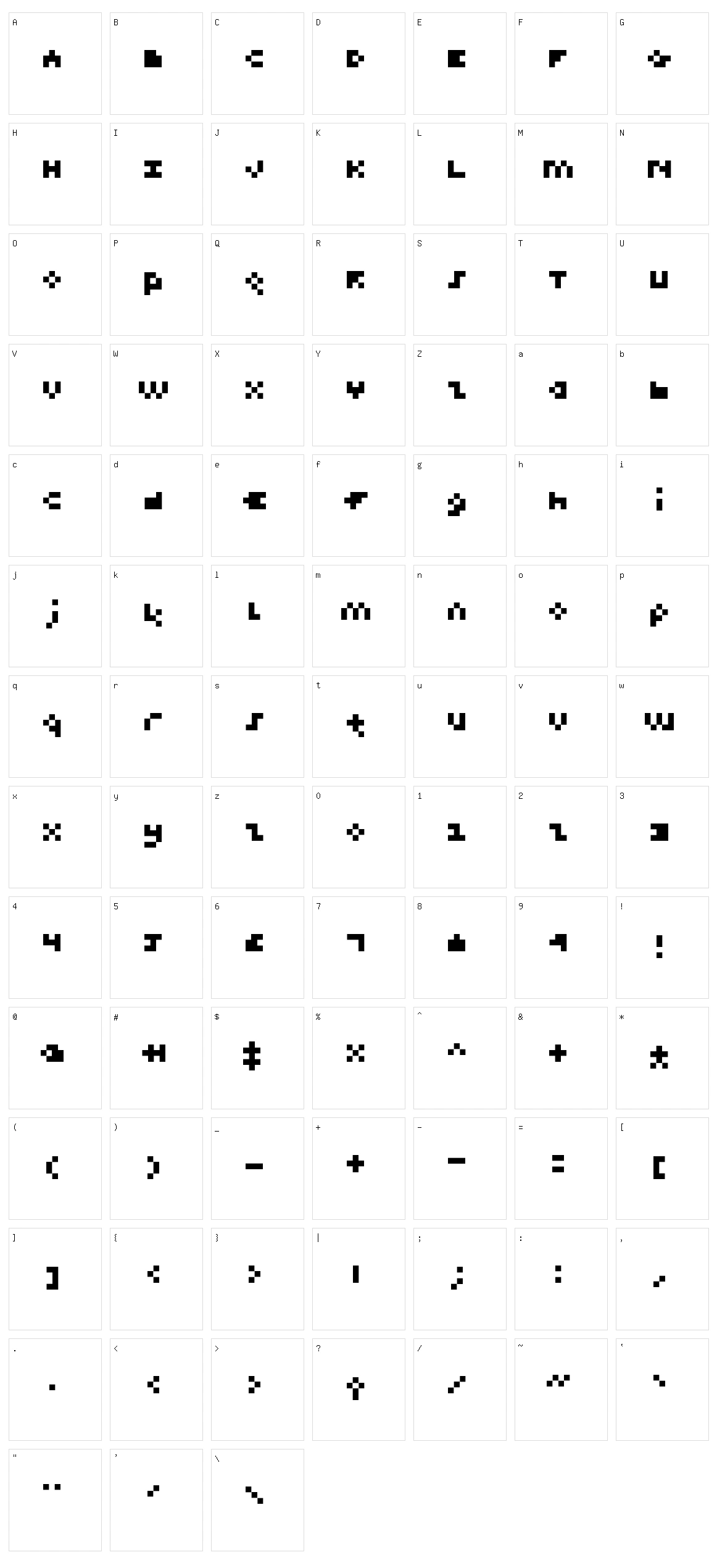 Teeny Pix Character Set