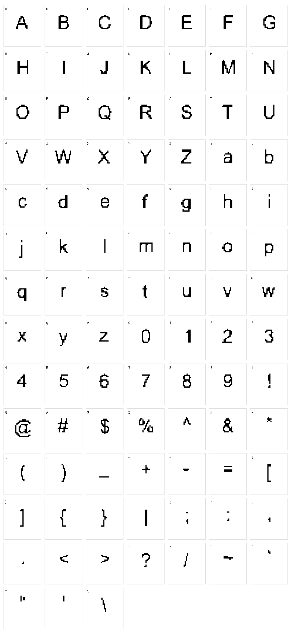 The Pixelate for Ar Character Set