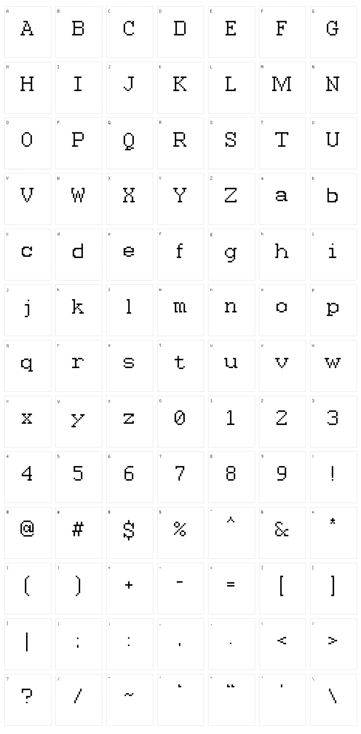 The Wyoming Character Set