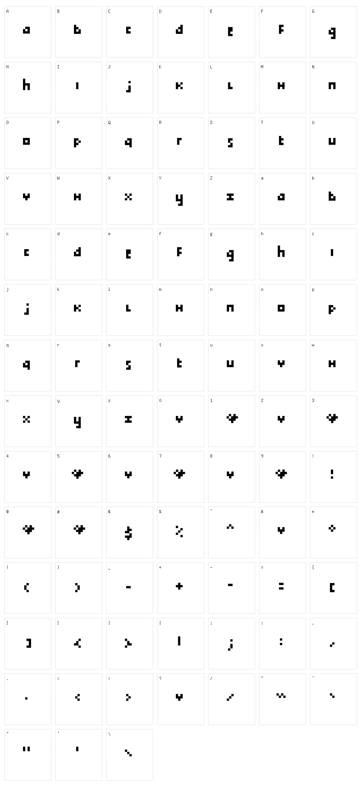 Tokayz Character Set