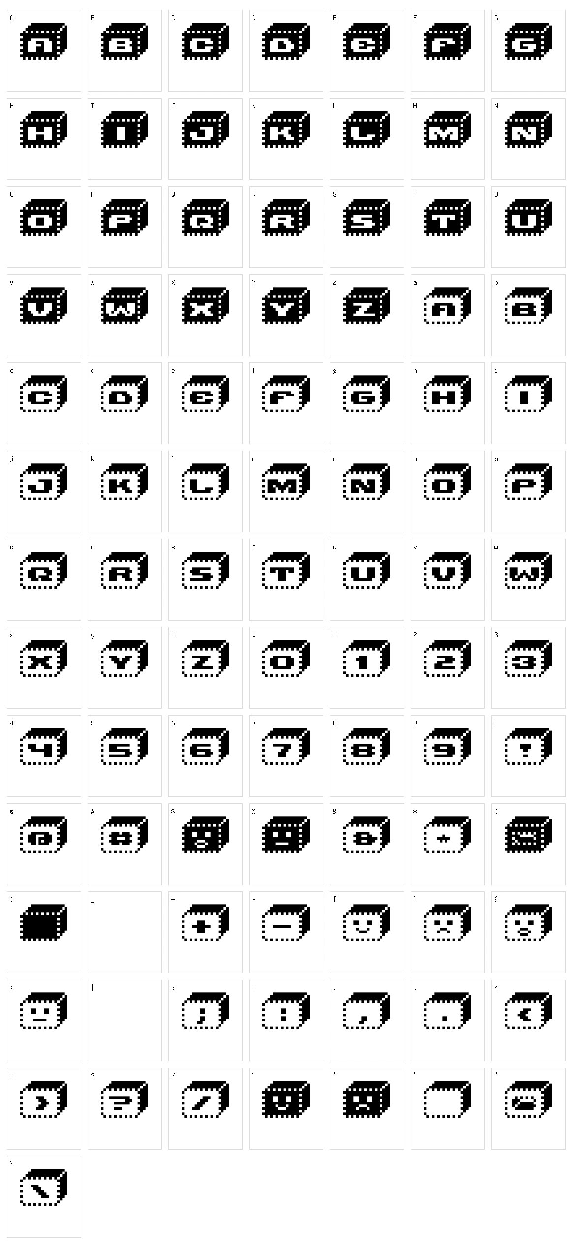 V5 Bloques Character Set