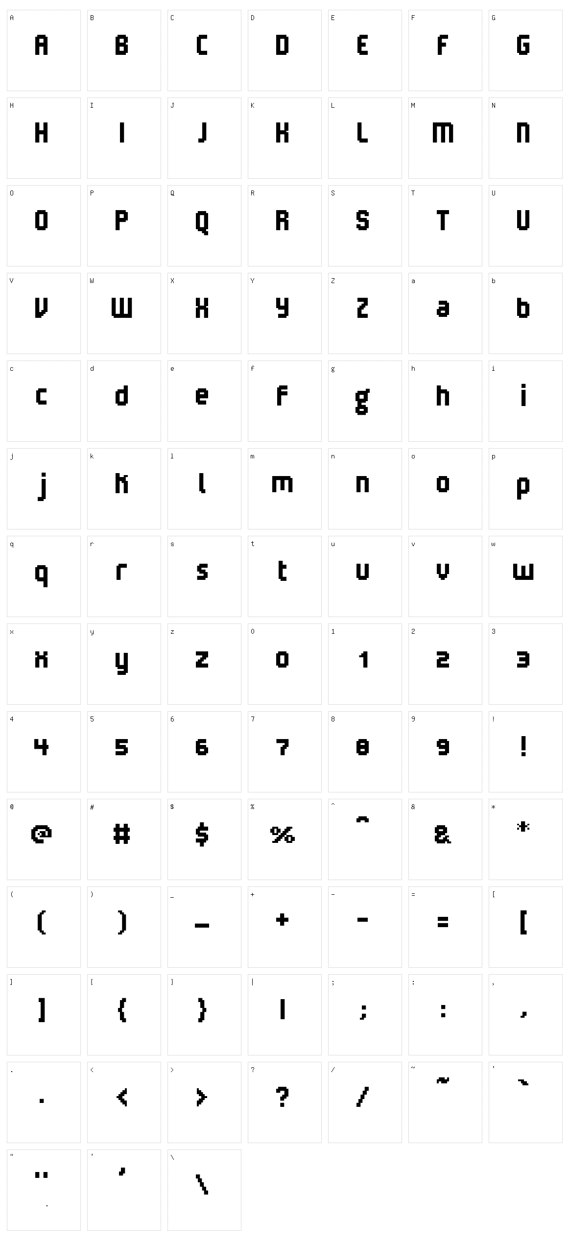 V5 Loxica Lixera Robusta Character Set