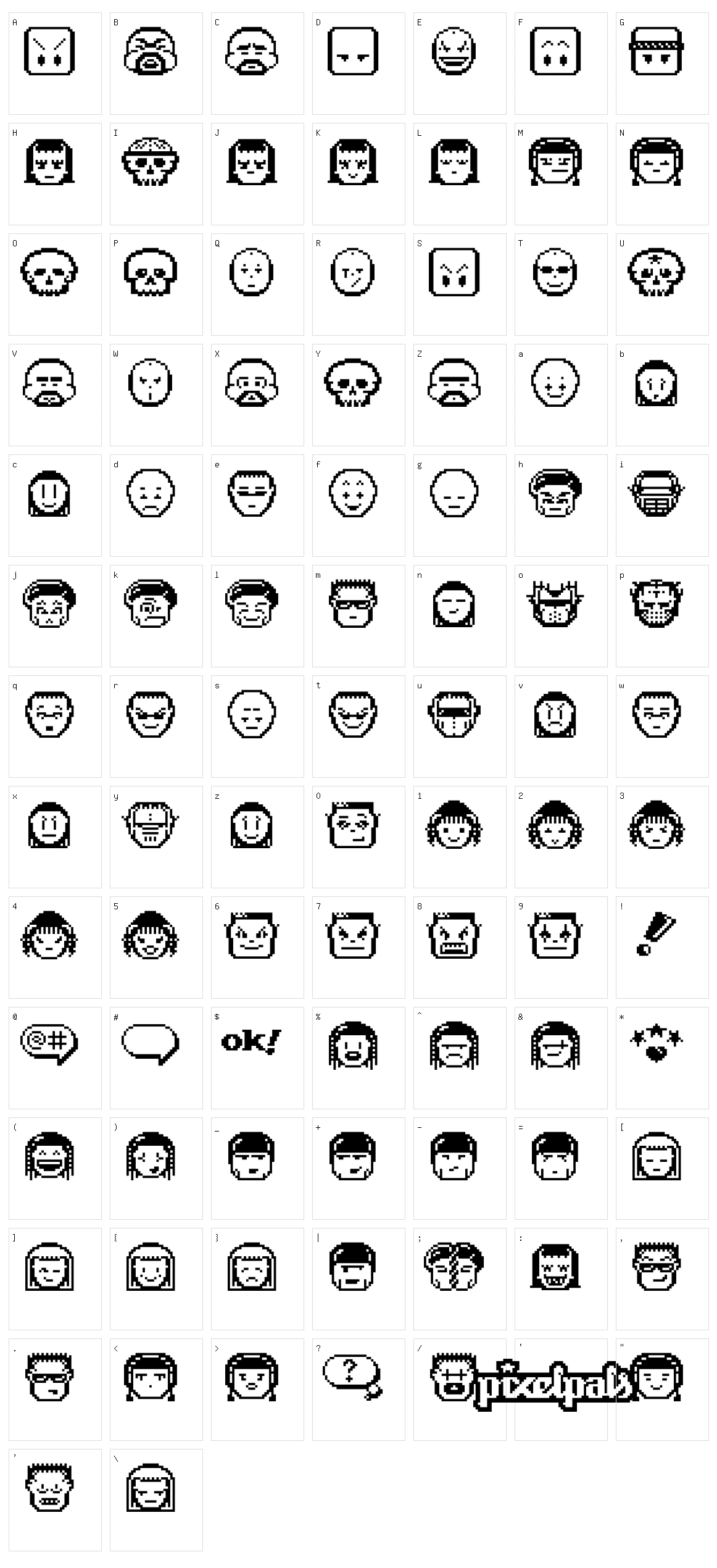 V5 Pixelpals Character Set