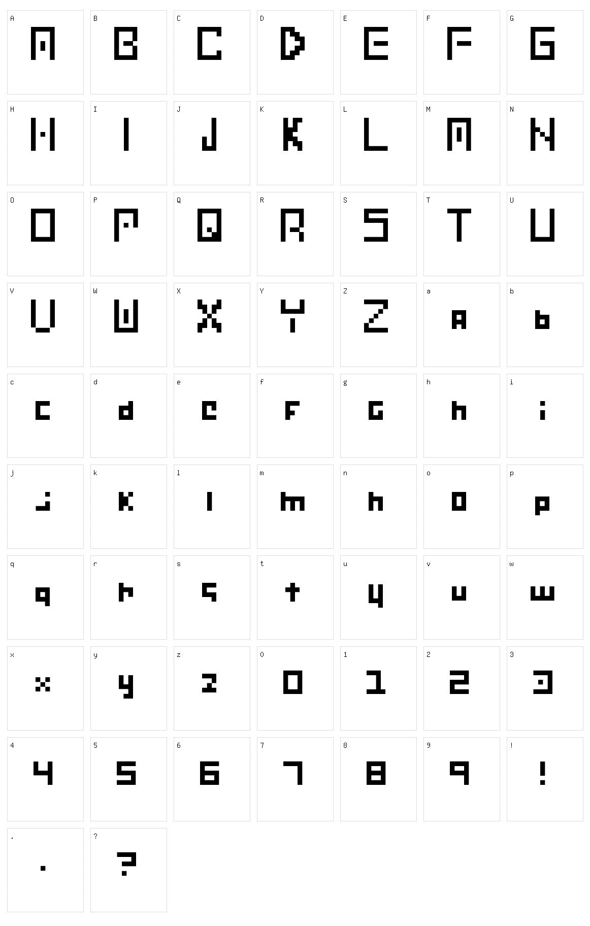 Vault Character Set