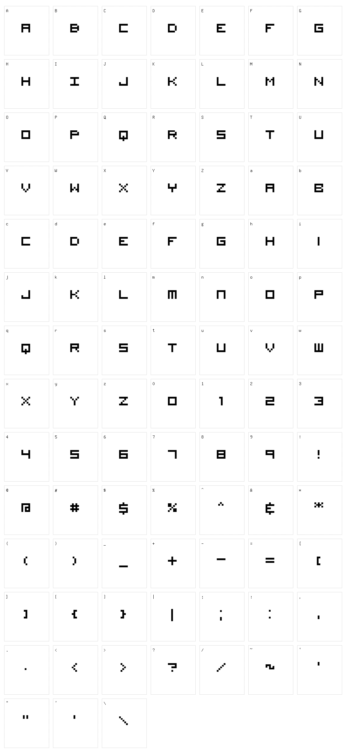 Visitor Character Set