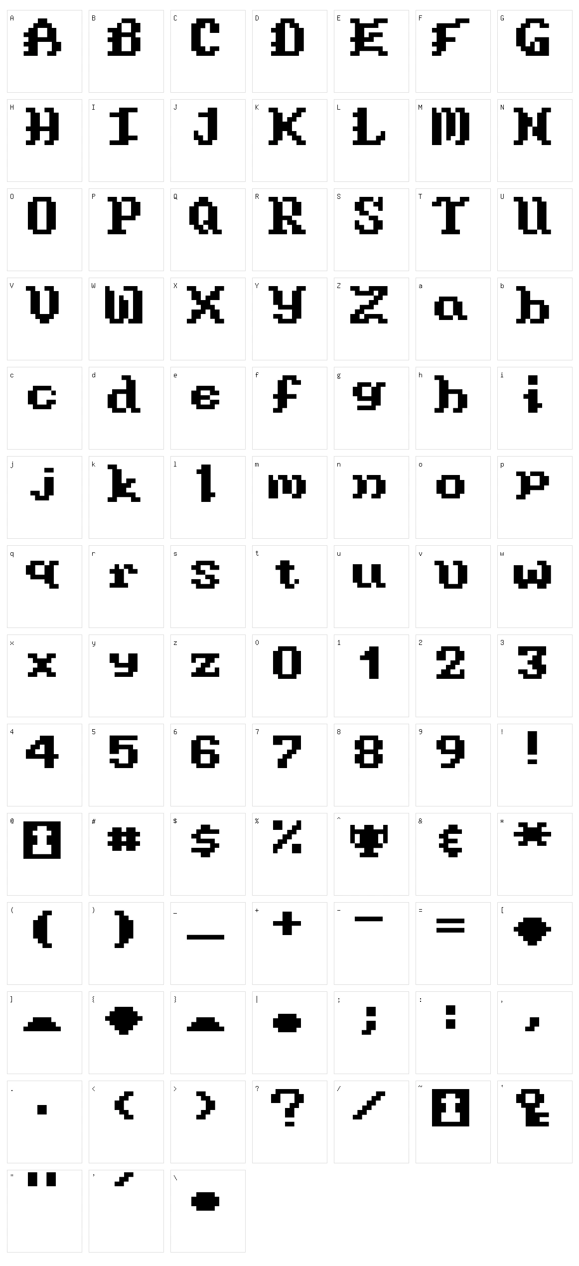 Wizard Character Set