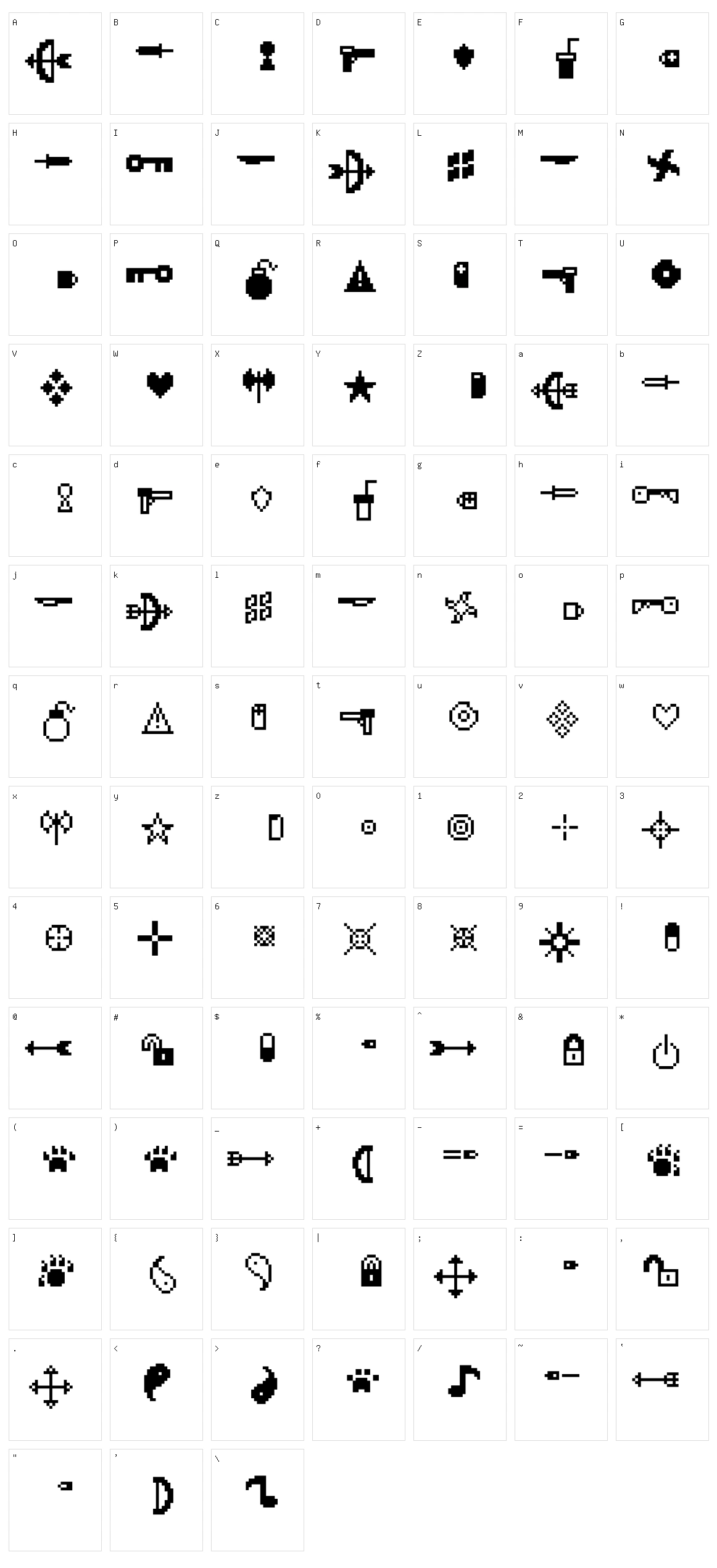 Wolve Symbol Character Set