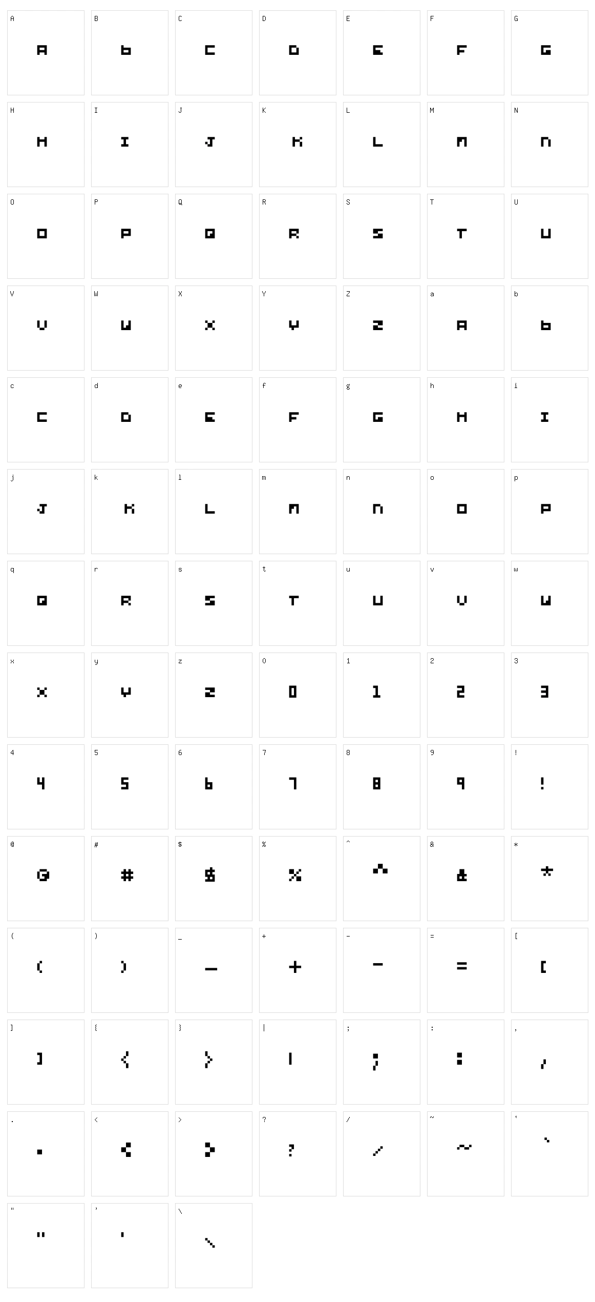 Yond Character Set