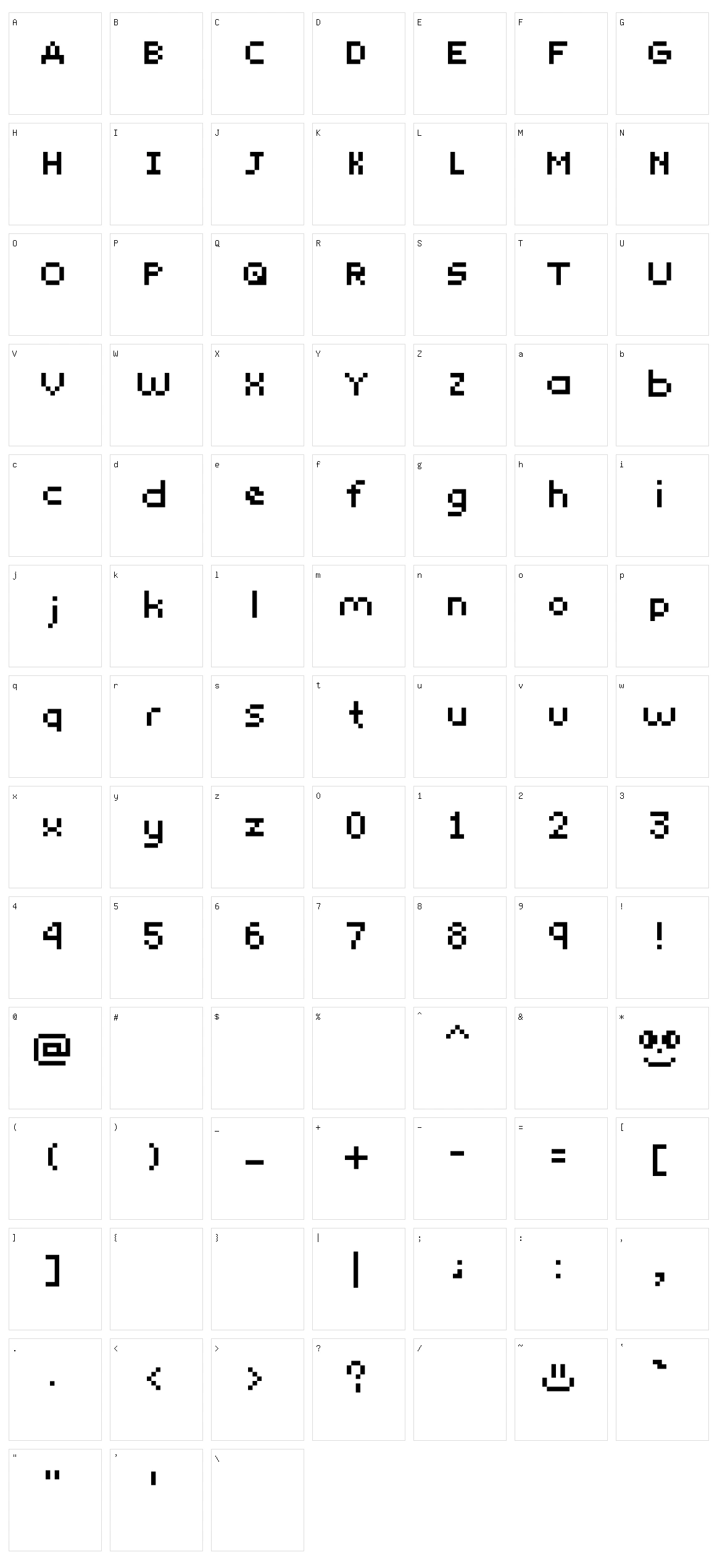 Yunapixel Character Set