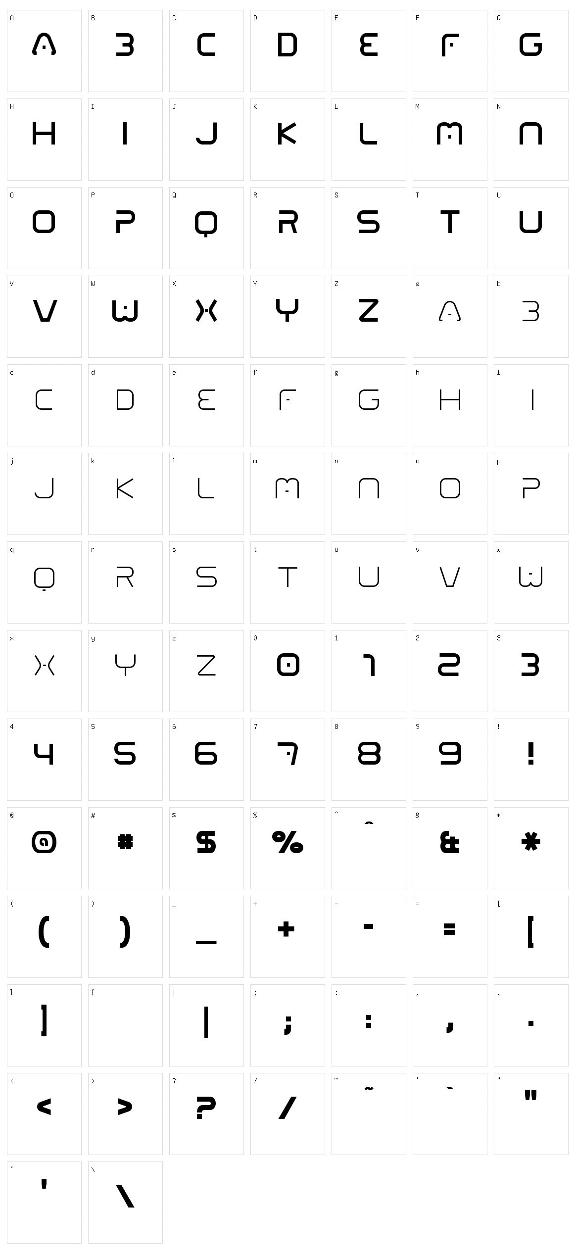 01 Digitall Character Set