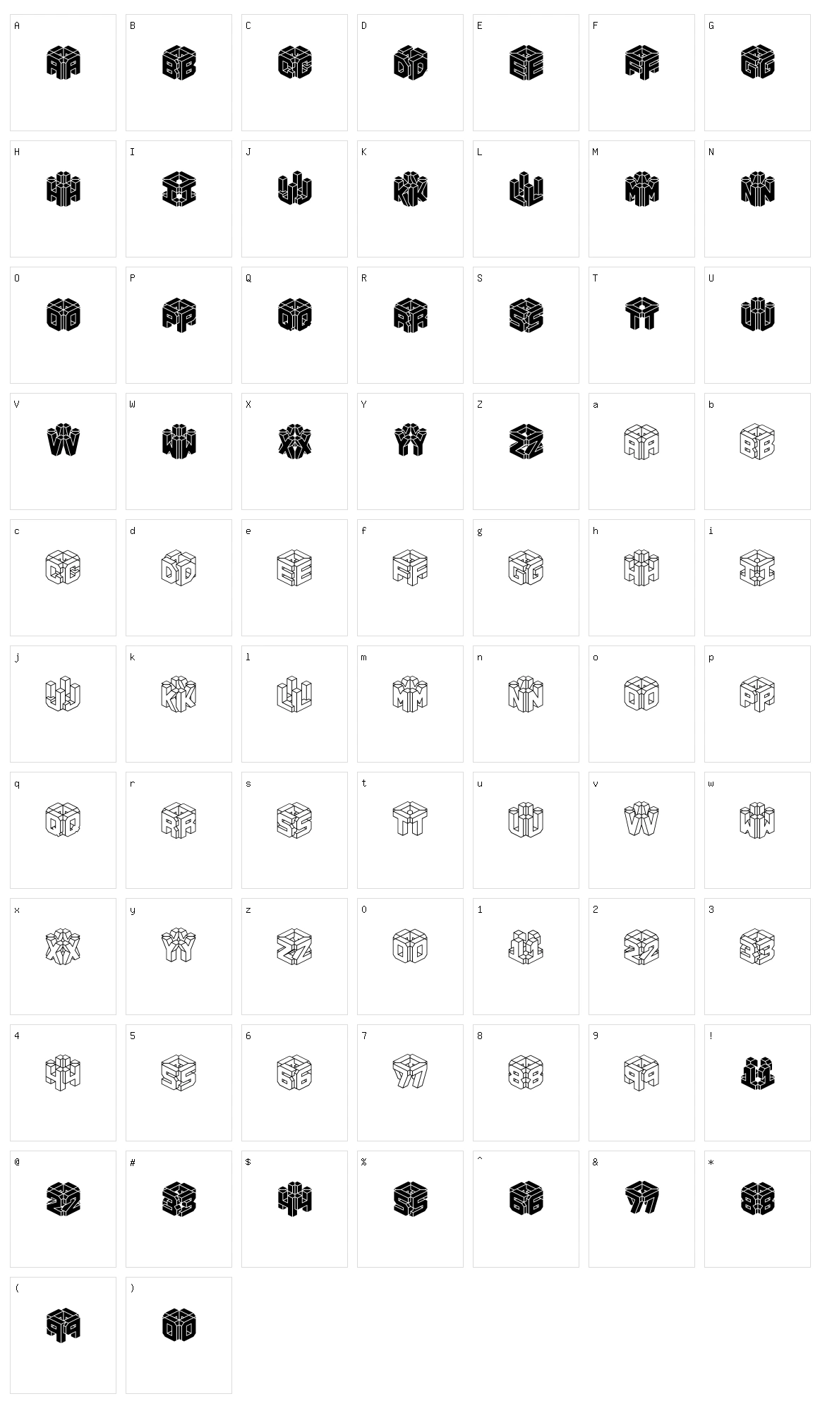3D Let Character Set