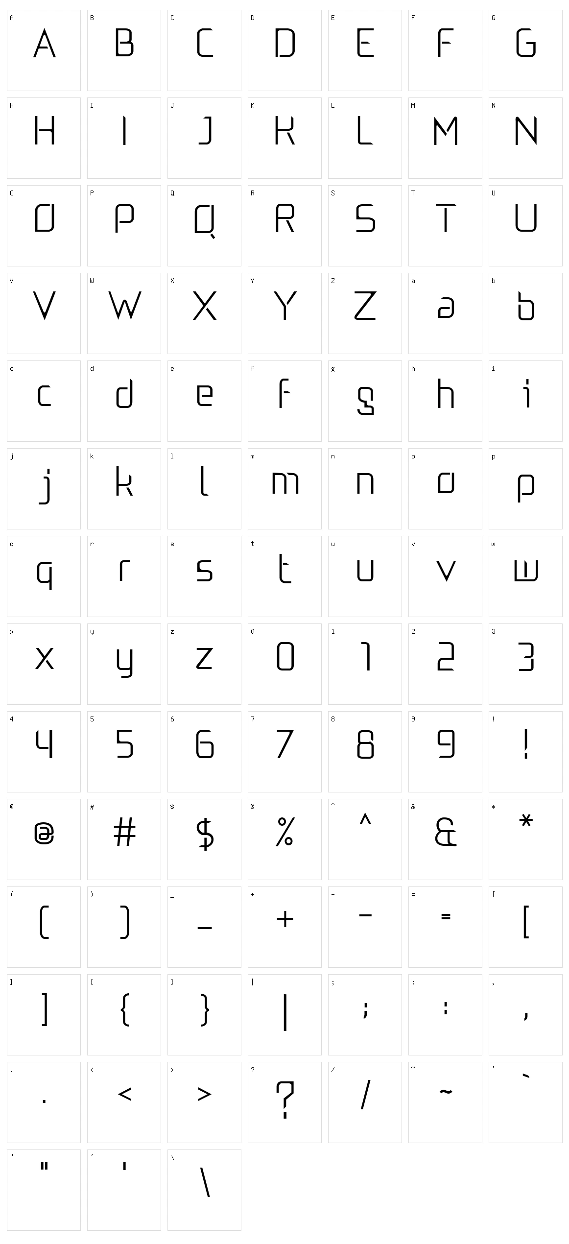 5E Character Set