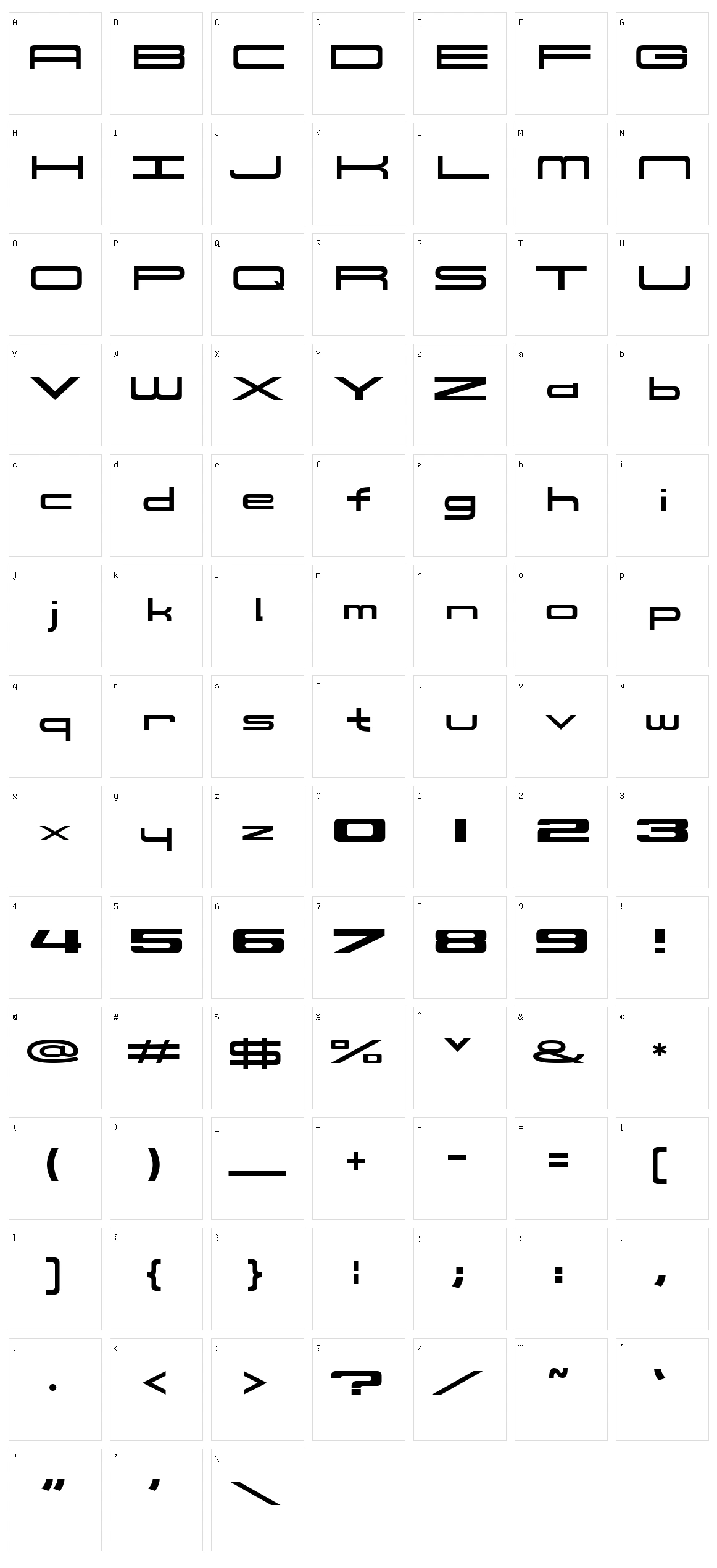 914 Character Set