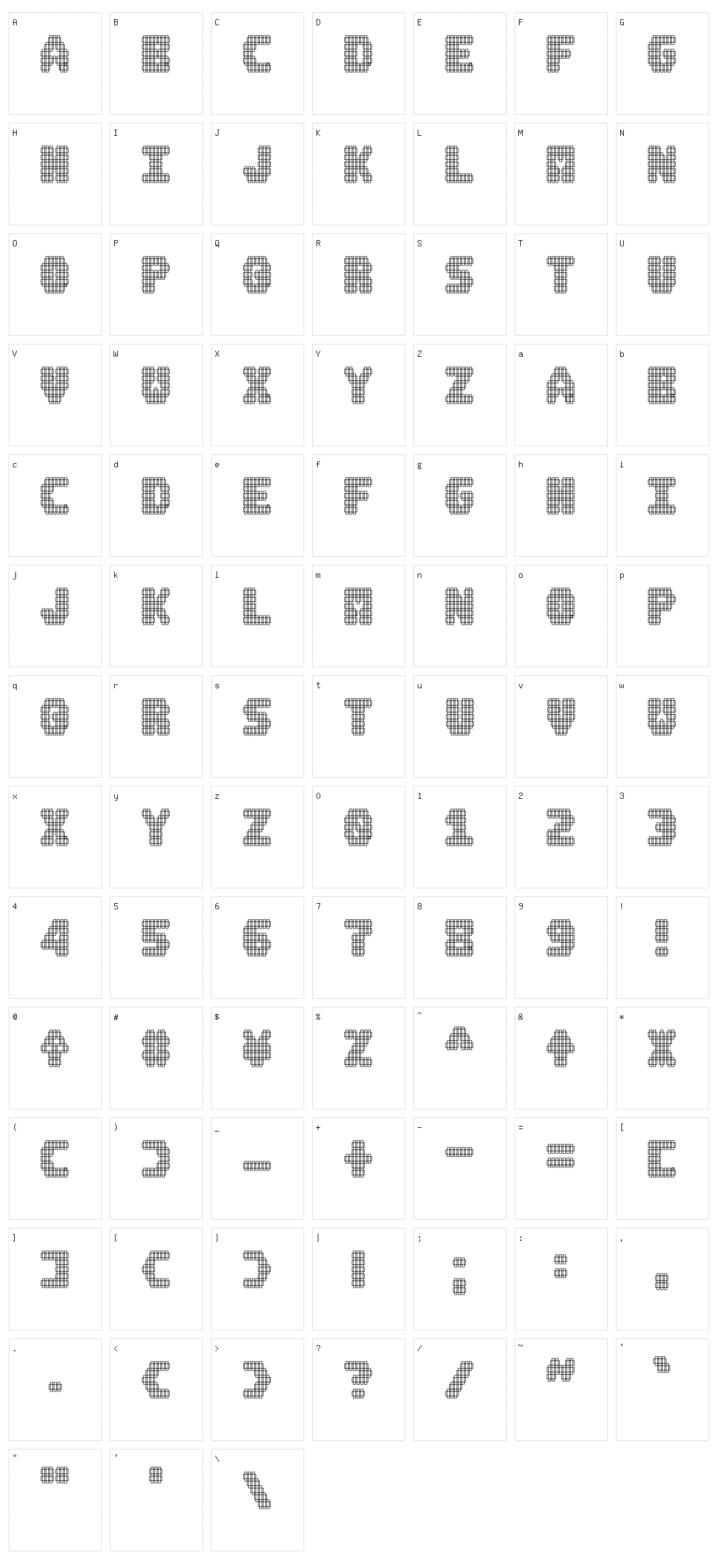 A.M.P. Character Set