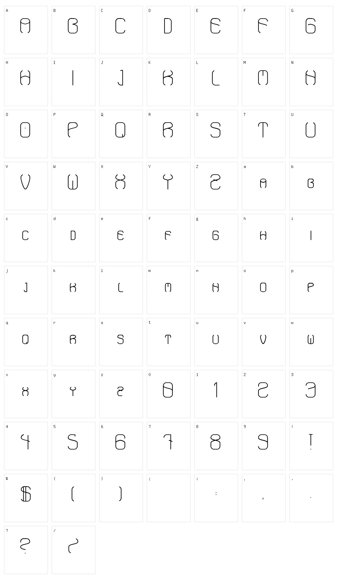 Aaron Std Character Set