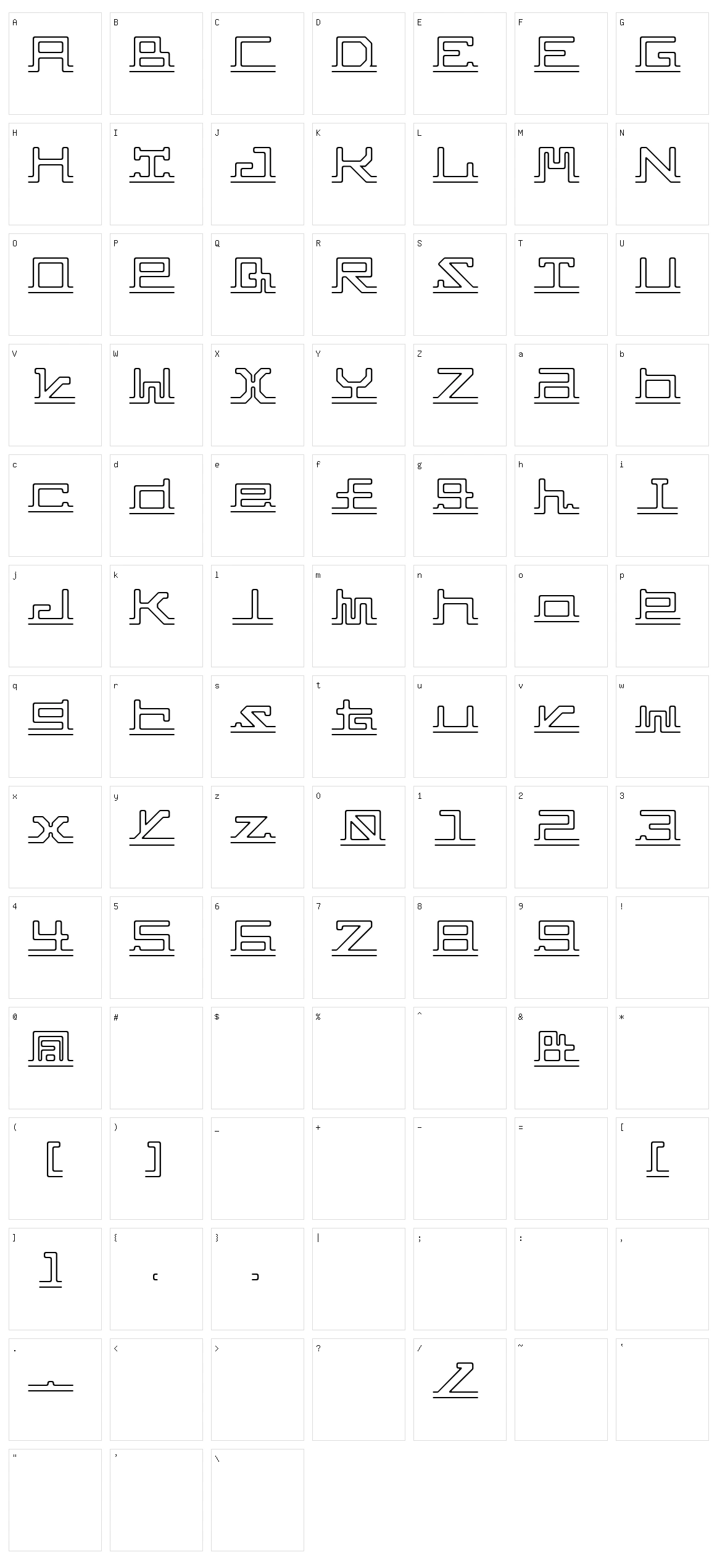 ABC, pipe Character Set