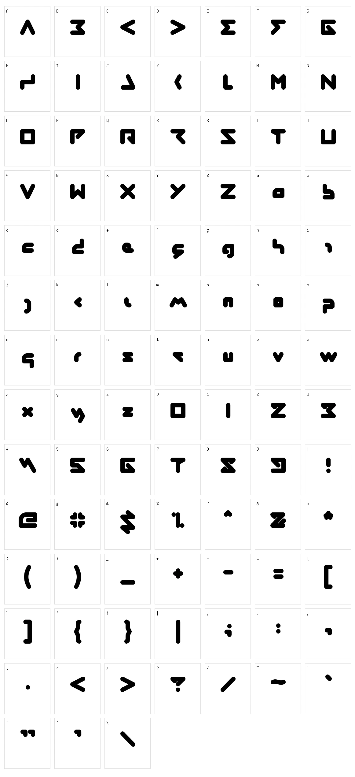 Abstrasctik Character Set