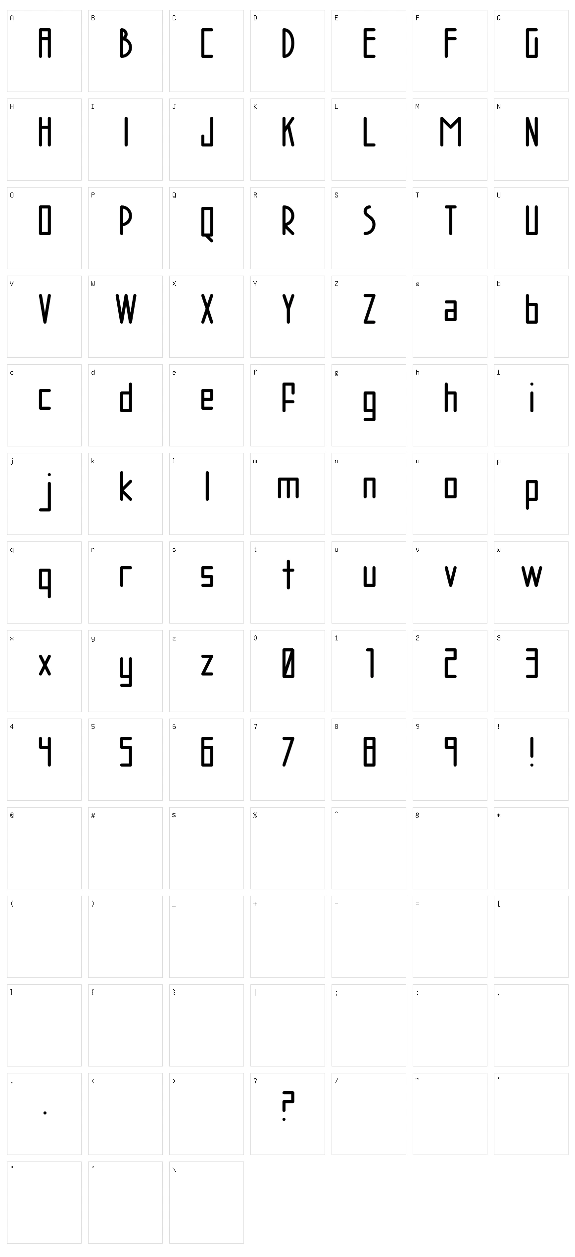 AC Brodie Character Set