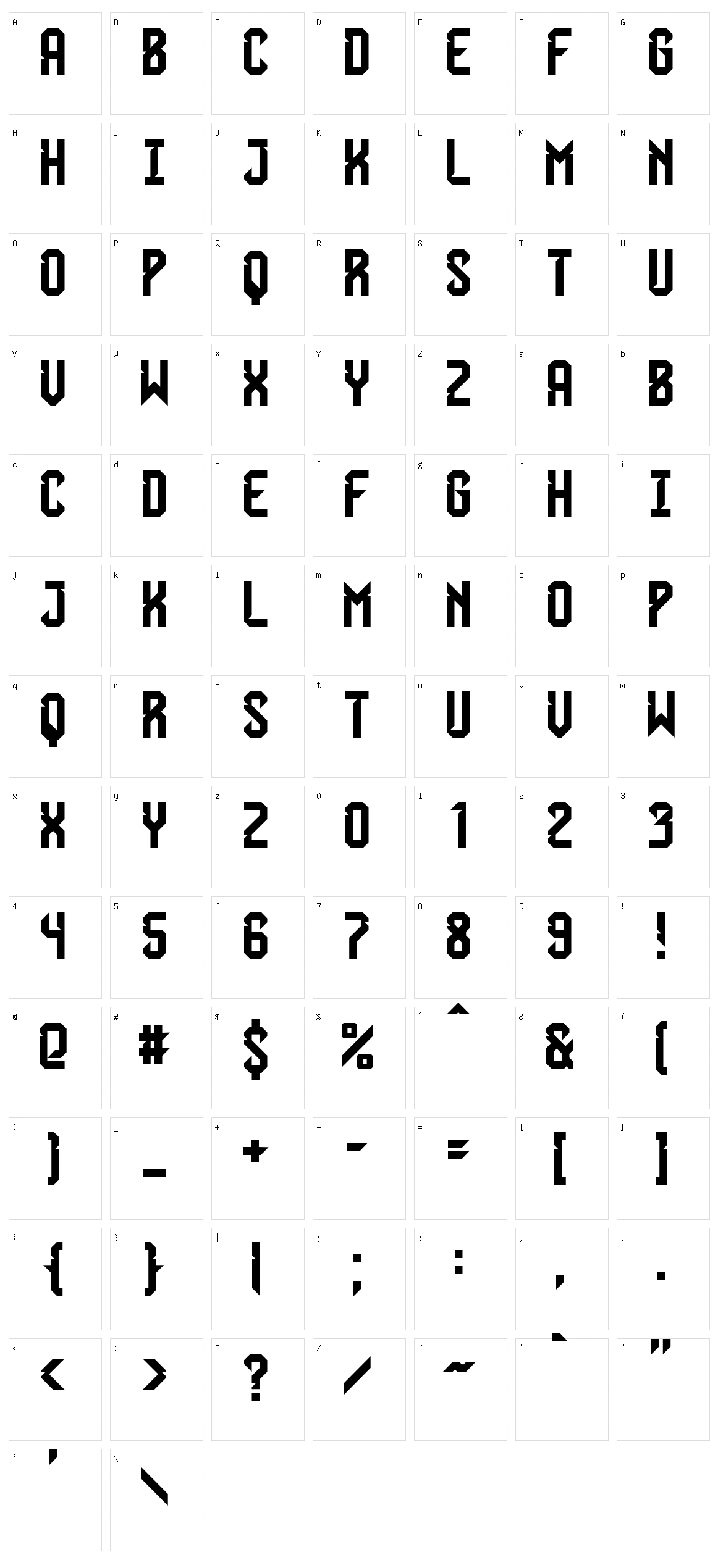 AdiCup Q 2022 Character Set