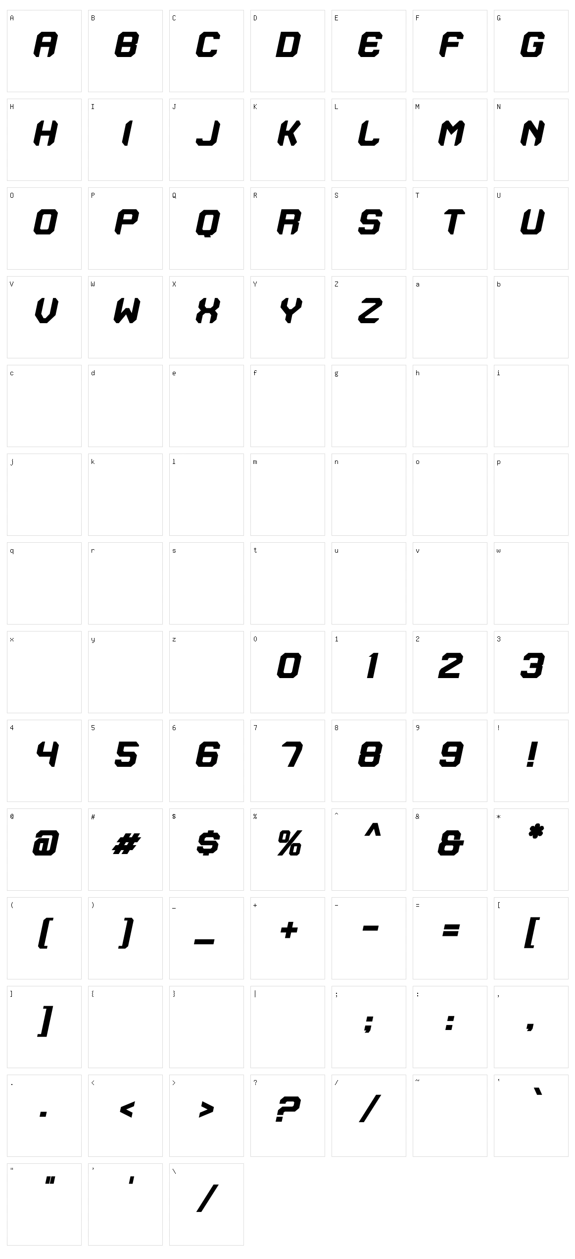 Adrenal Character Set
